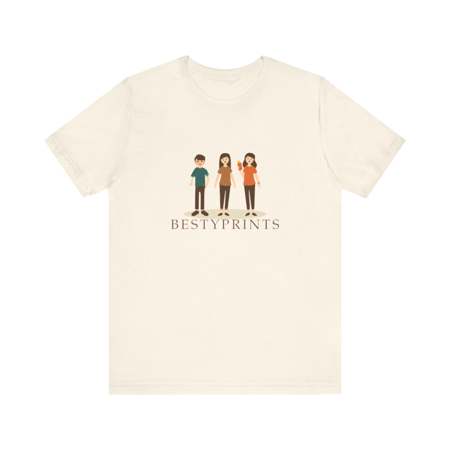 Family Cartoon Graphic Tee, Cute Gift for Friends, Casual Summer Wear, Kids and Adults, Unique Family Gathering Shirt, Birthday Gift