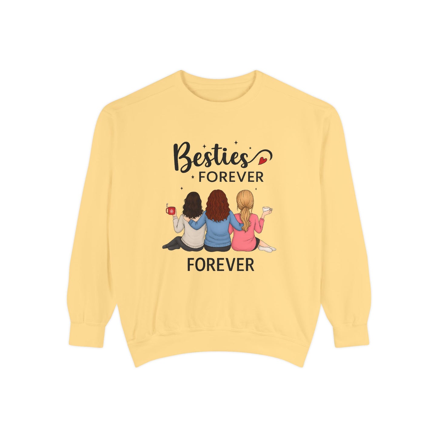 Besties Forever Sweatshirt, Cozy Friendship Gift, Ideal for Birthdays, Casual Outings, Best Friend Apparel, Comfortable Fashion