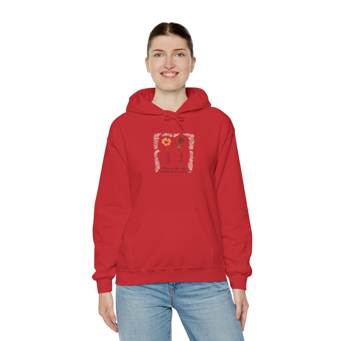 Floral Quote Hoodie - Cozy Sweatshirt, Inspirational Gift, Warm Layer, Perfect for Autumn, Fall Fashion, Casual Wear