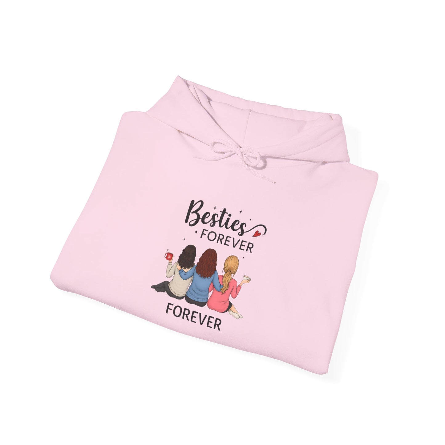 Besties Forever Hoodie, Friendship Sweatshirt, Gift for Friends, Cute Casual Wear, Cozy Unisex Pullover