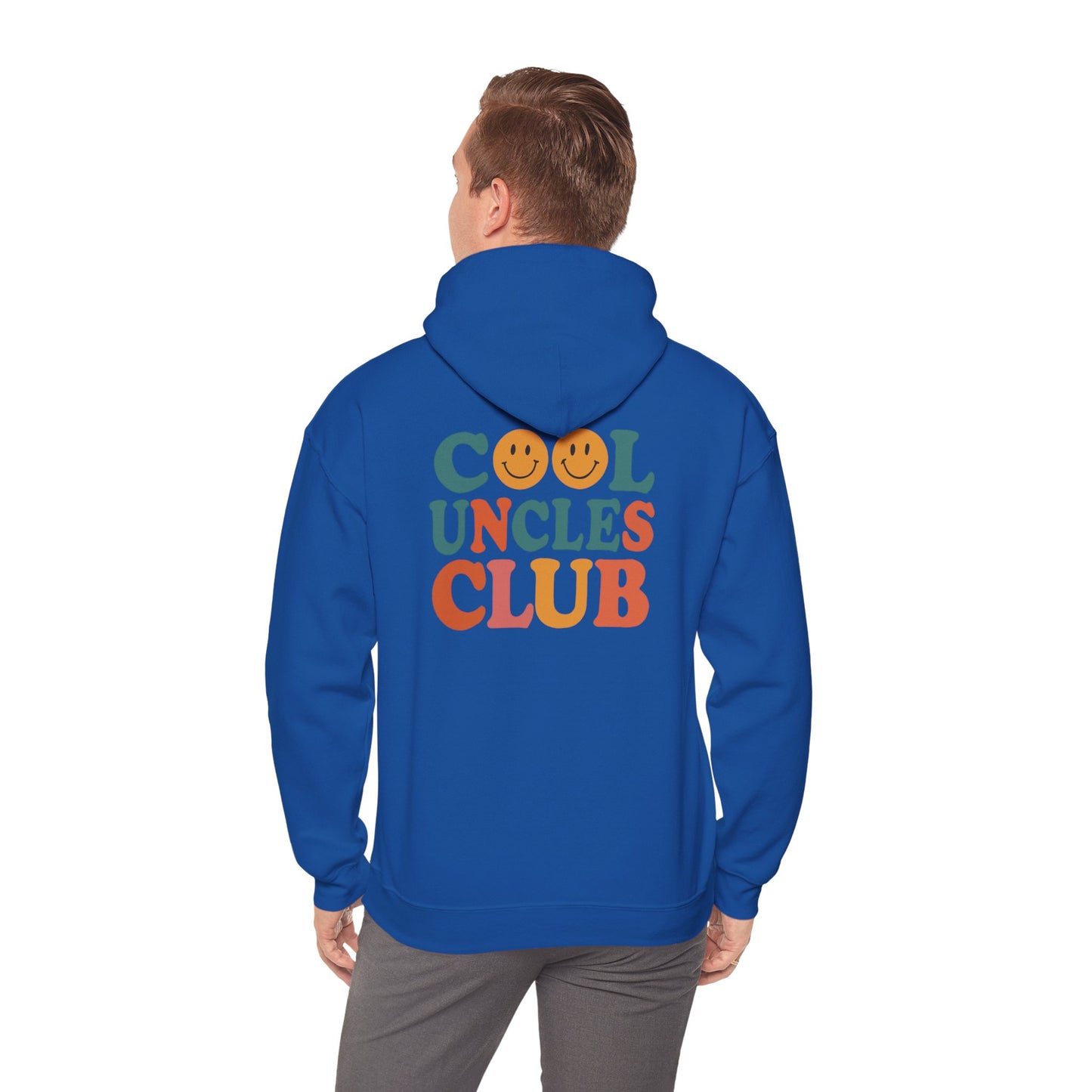 Cool Uncles Club Hooded Sweatshirt, Unisex Hoodie Gift, Cozy Sweatshirt for Uncles, Family Gathering Attire, Fun Graphic Hoodie