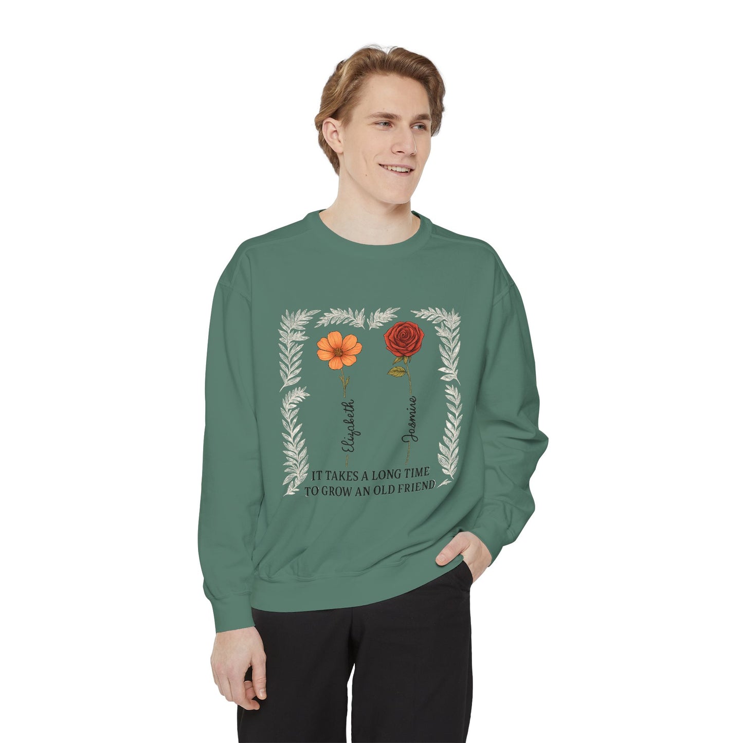 Friendship Sweatshirt - Cozy Gift, Unisex Apparel, Vintage Style, Floral Design, Perfect for Birthdays, Friendship Day