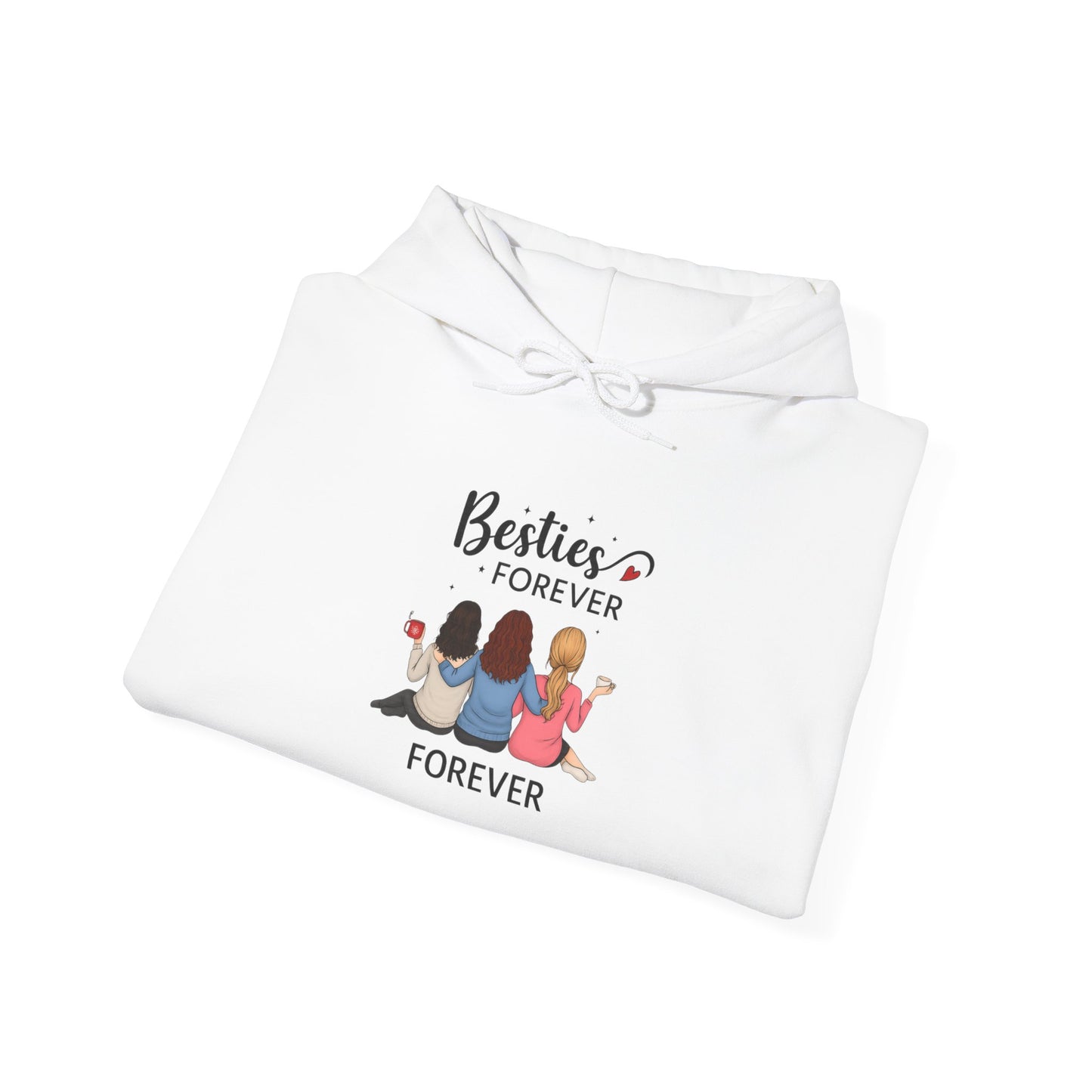 Besties Forever Hoodie, Friendship Sweatshirt, Gift for Friends, Cute Casual Wear, Cozy Unisex Pullover