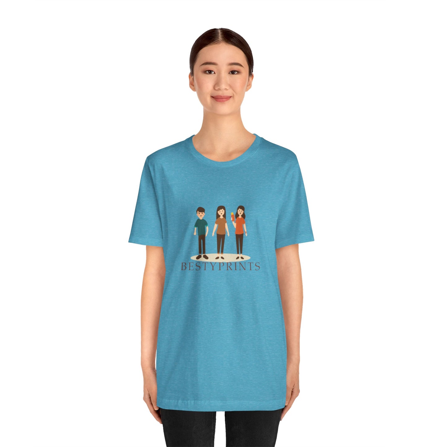 Family Cartoon Graphic Tee, Cute Gift for Friends, Casual Summer Wear, Kids and Adults, Unique Family Gathering Shirt, Birthday Gift