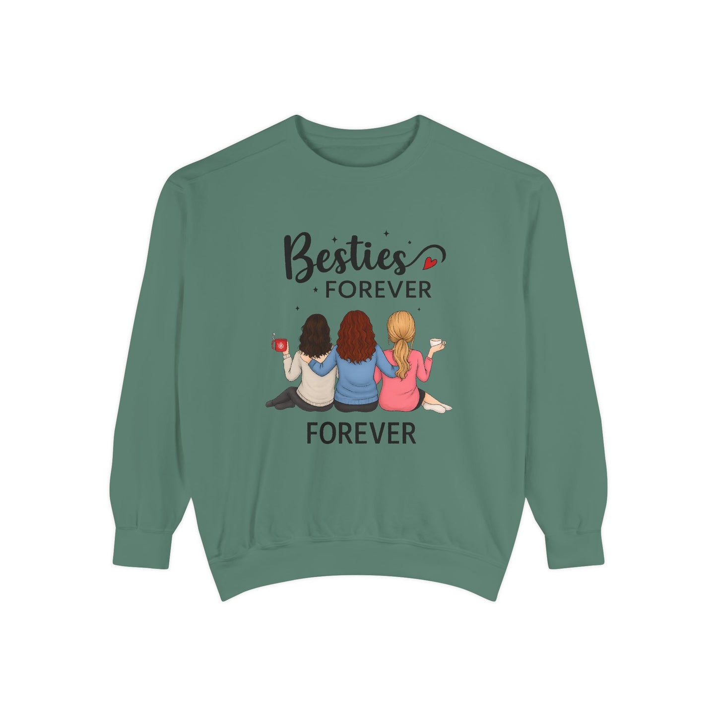 Besties Forever Sweatshirt, Cozy Friendship Gift, Ideal for Birthdays, Casual Outings, Best Friend Apparel, Comfortable Fashion