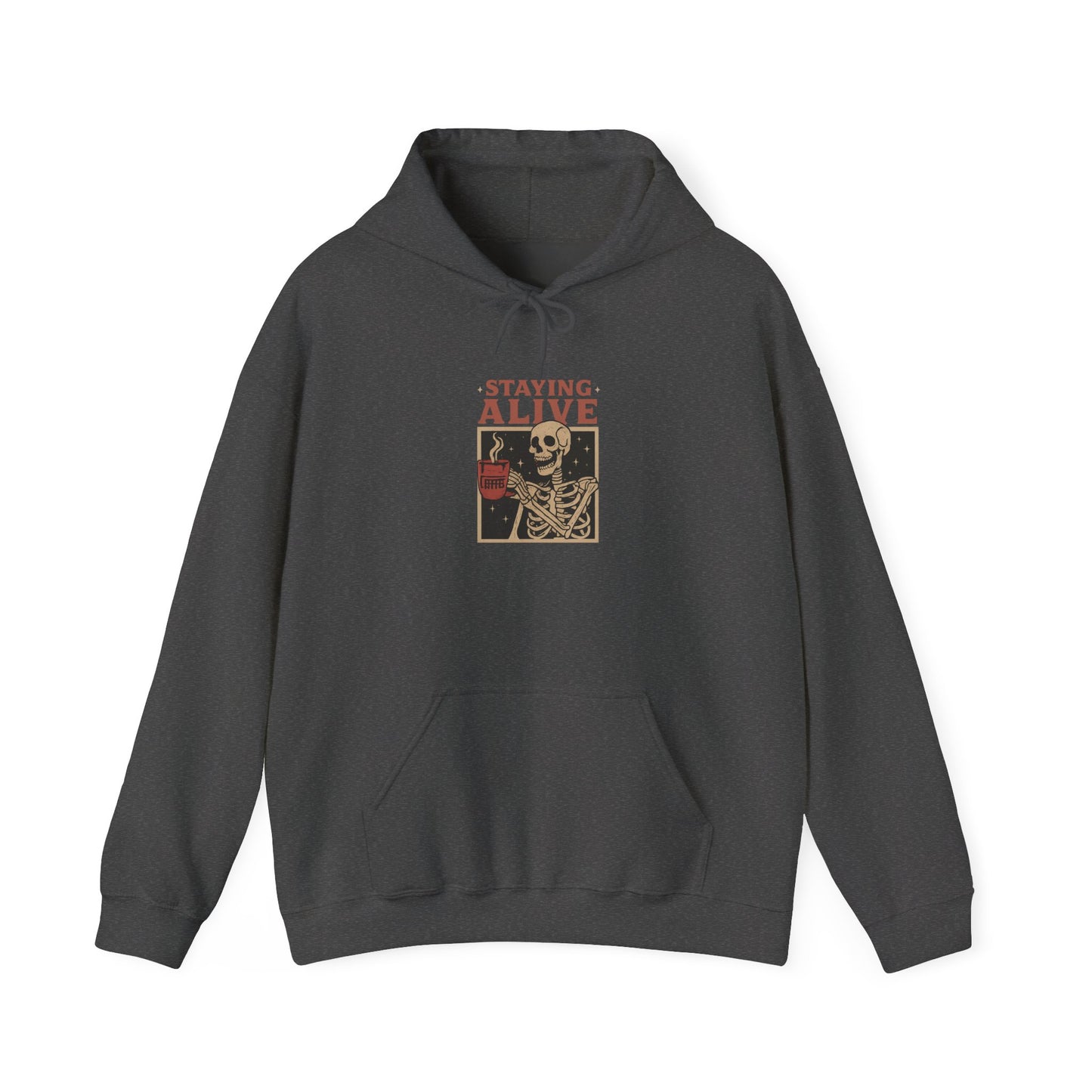 Staying Alive Unisex Hoodie - Fun Graphic Sweatshirt for Casual Wear, Perfect for Gift Giving, Halloween, or Everyday Comfort