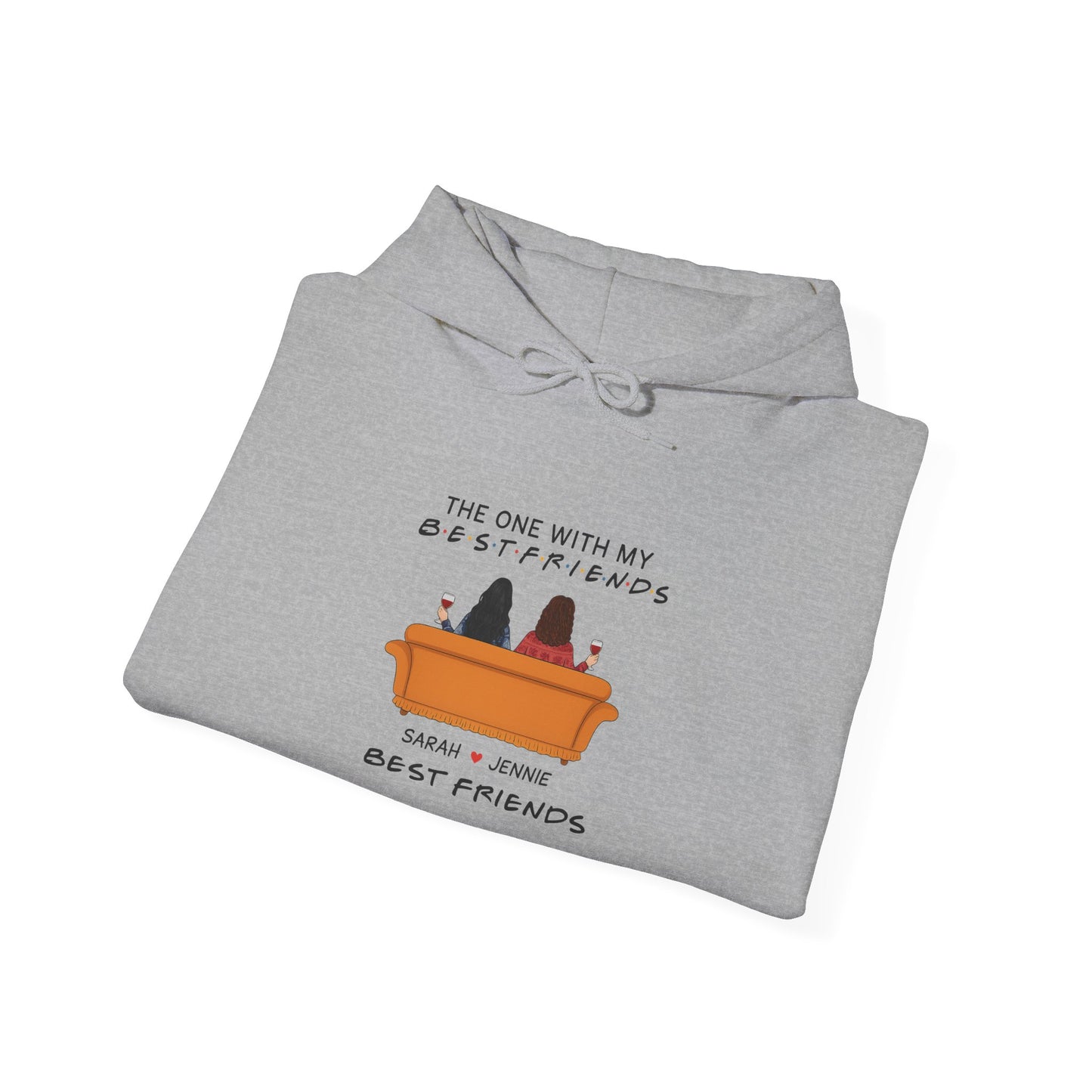 Best Friends Hooded Sweatshirt - Cozy Gift for Friends, Birthday Gift, Friendship Hoodie, Casual Wear, Relaxing Sweatshirt