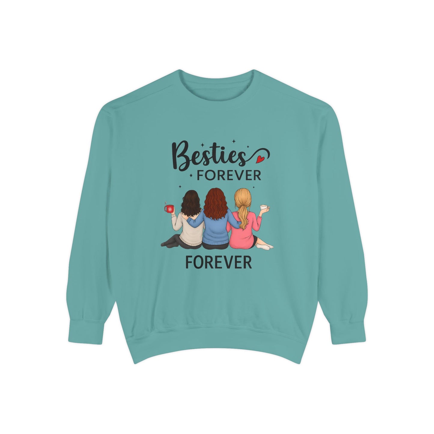 Besties Forever Sweatshirt, Cozy Friendship Gift, Ideal for Birthdays, Casual Outings, Best Friend Apparel, Comfortable Fashion