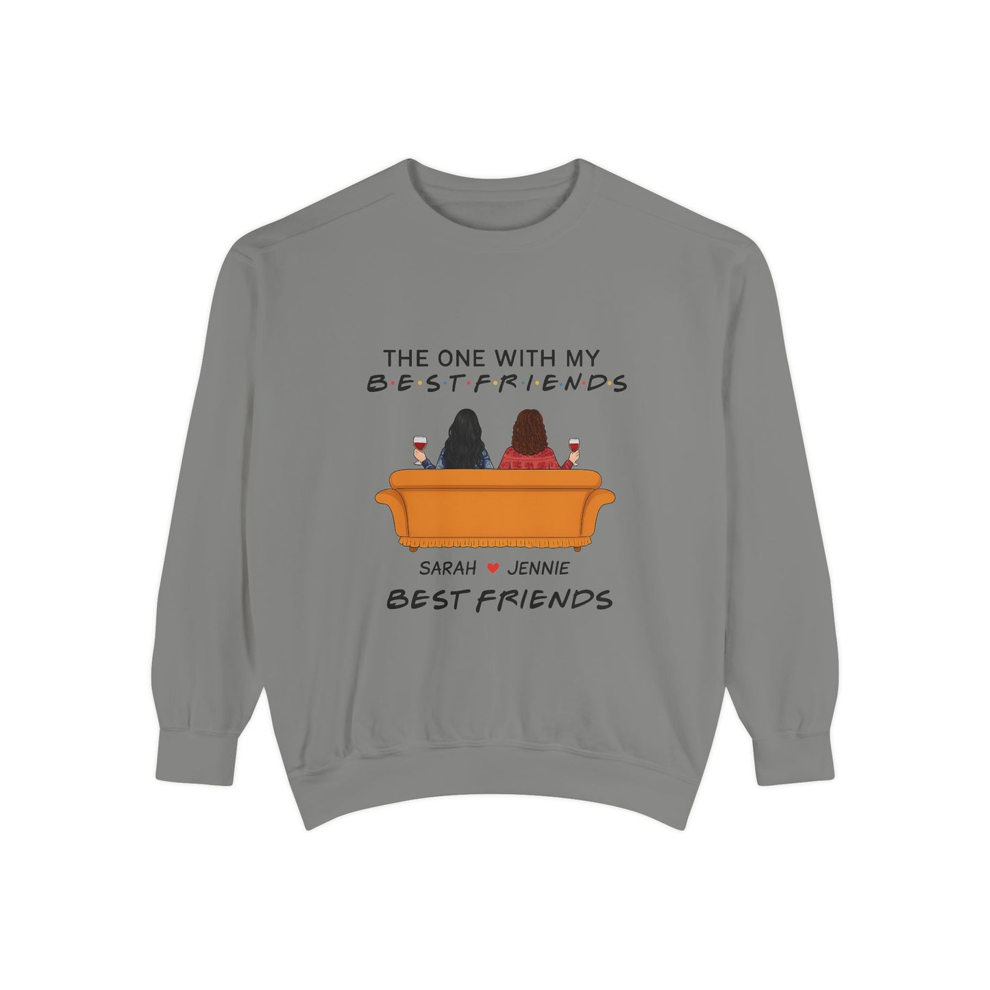 Best Friends Sweatshirt - Cozy Gift for BFFs, Friendship Day, Casual Wear, Personalized Apparel