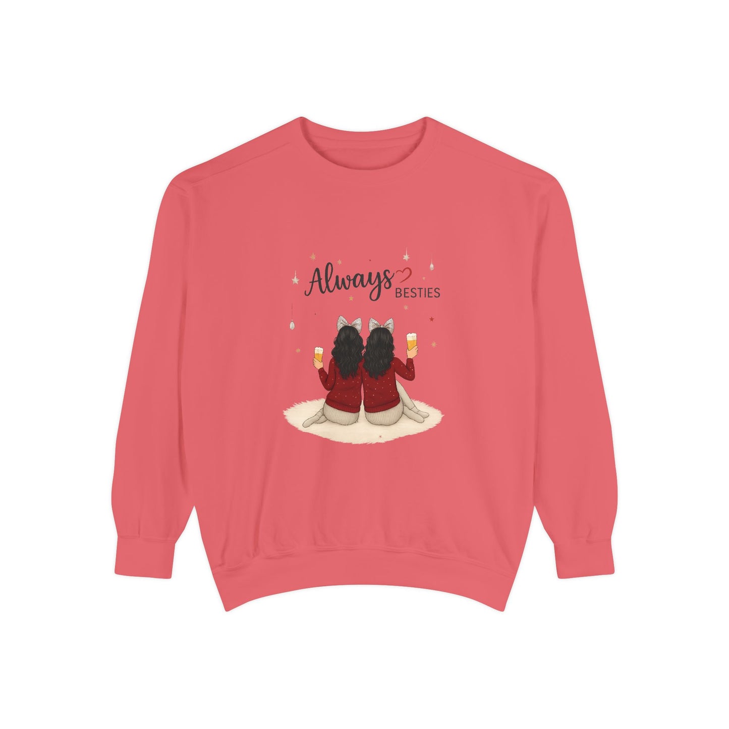 Bestie Sweatshirt with 'Always Besties' Design, Cozy Gift for Friends, Casual Wear, Friendship Celebration, Unisex Apparel