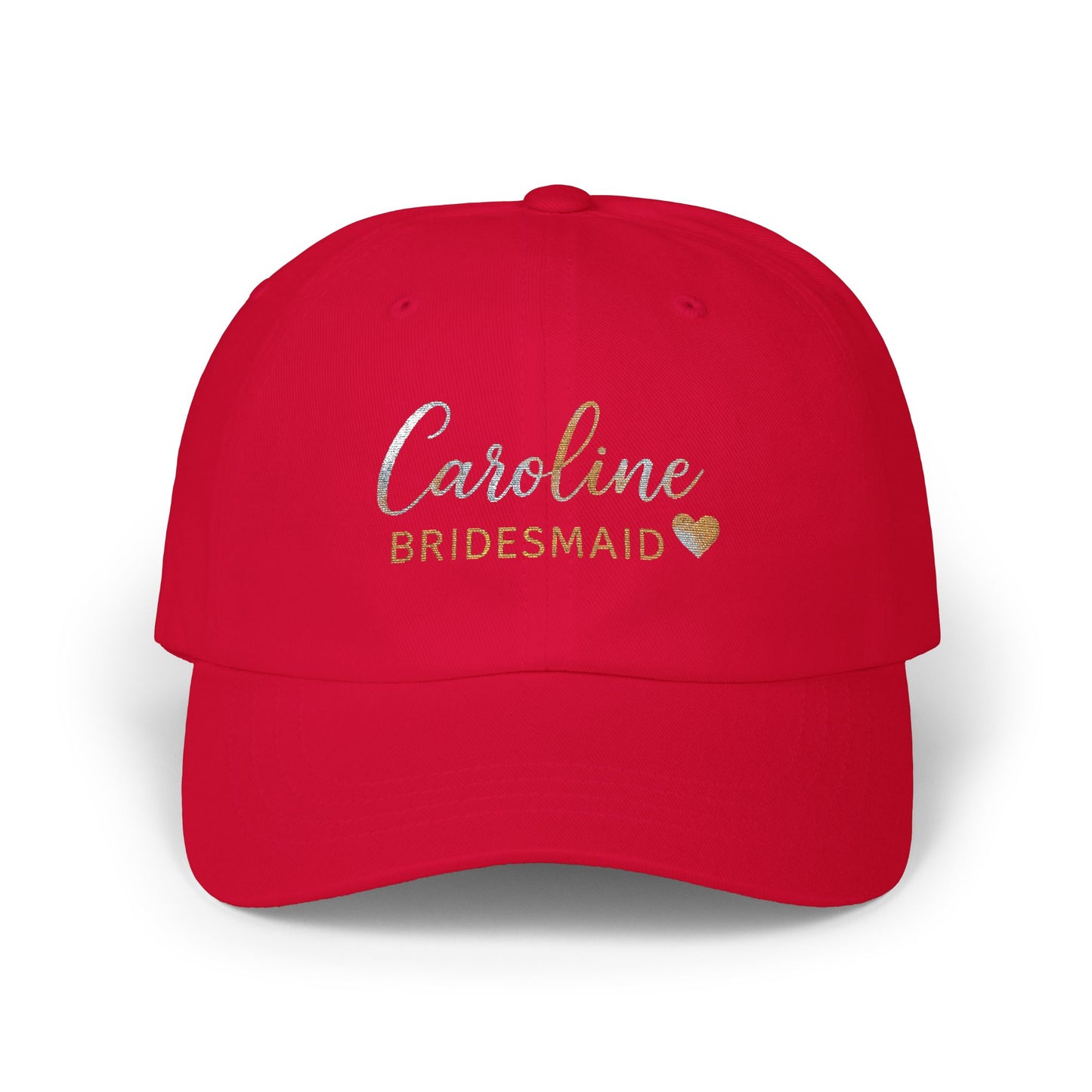 Classic Dad Cap with Custom Bridesmaid Design, Casual Headwear, Gift for Weddings, Bride, Bridal Party Favors, Everyday Style