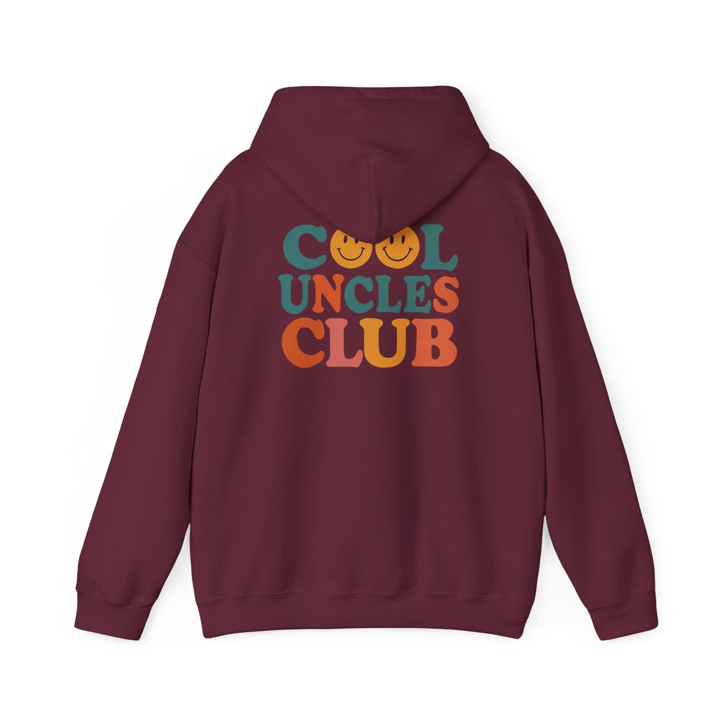 Cool Uncles Club Hooded Sweatshirt, Unisex Hoodie Gift, Cozy Sweatshirt for Uncles, Family Gathering Attire, Fun Graphic Hoodie