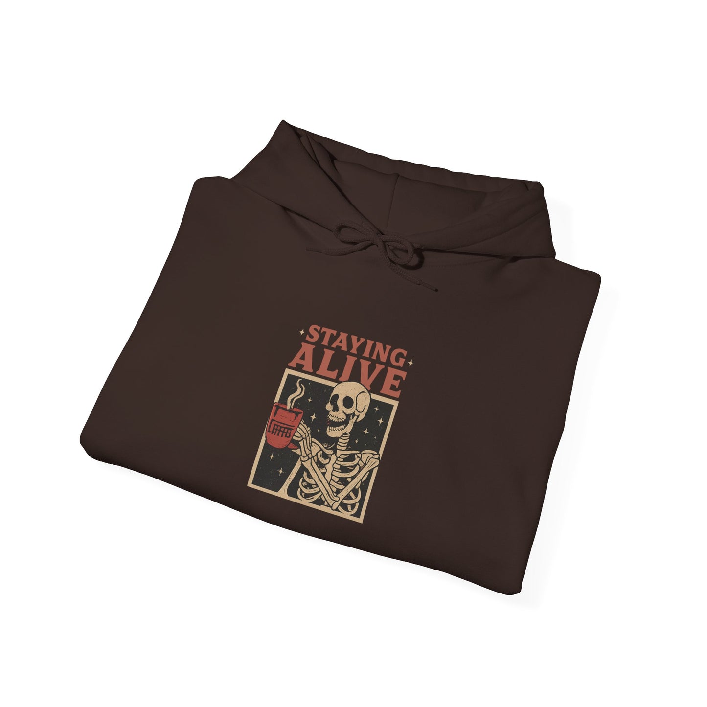 Staying Alive Unisex Hoodie - Fun Graphic Sweatshirt for Casual Wear, Perfect for Gift Giving, Halloween, or Everyday Comfort