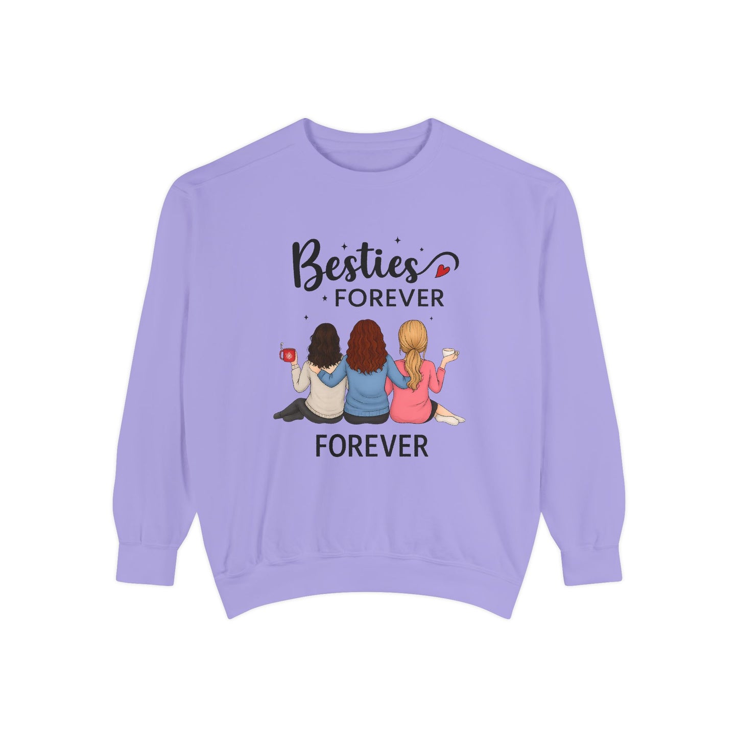 Besties Forever Sweatshirt, Cozy Friendship Gift, Ideal for Birthdays, Casual Outings, Best Friend Apparel, Comfortable Fashion