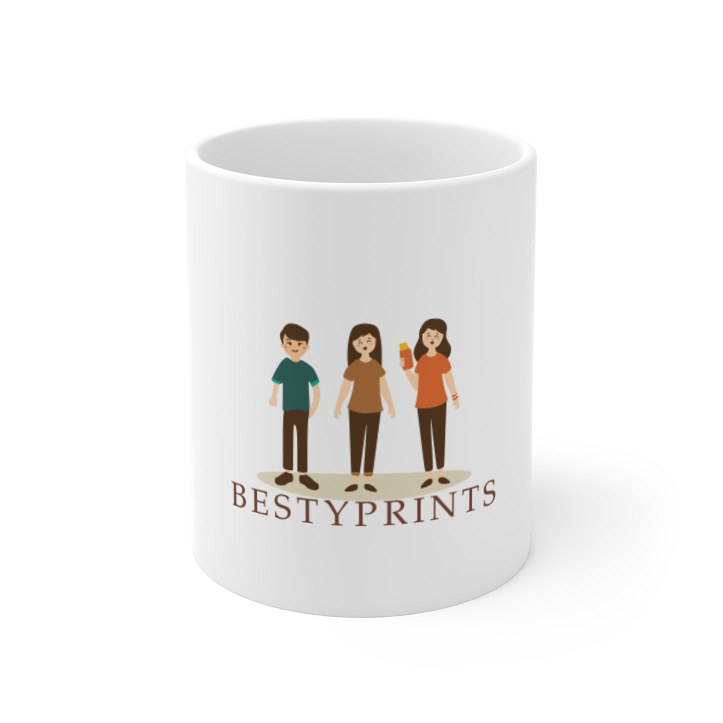 Family Mug, Custom Cartoon Character Cup, Gift for Friends, Bestie Coffee Mug, Unique Family Gatherings