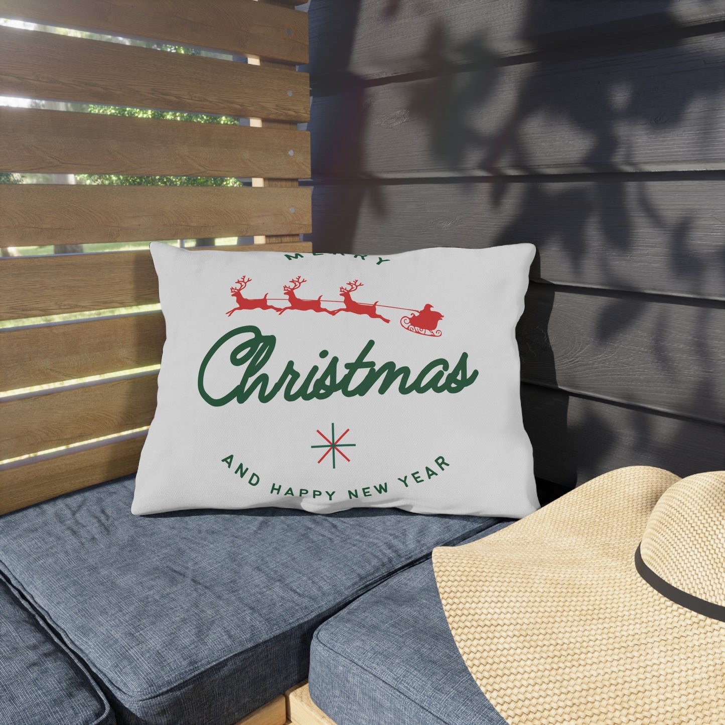 Christmas Outdoor Pillows, Holiday Decor, Patio Gifts, Seasonal Home Accents, Festive Cushion Covers, Merry Christmas Decorations
