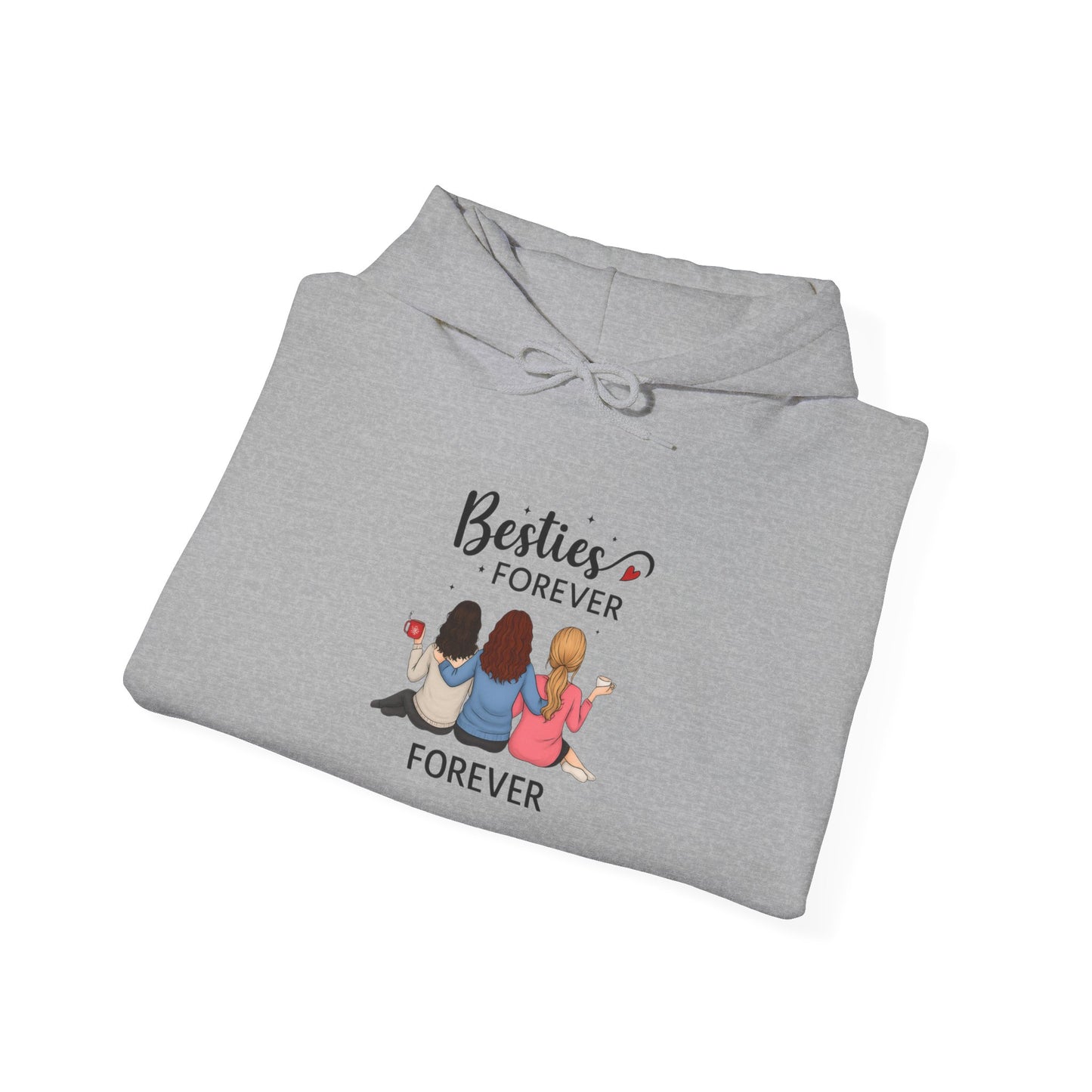 Besties Forever Hoodie, Friendship Sweatshirt, Gift for Friends, Cute Casual Wear, Cozy Unisex Pullover