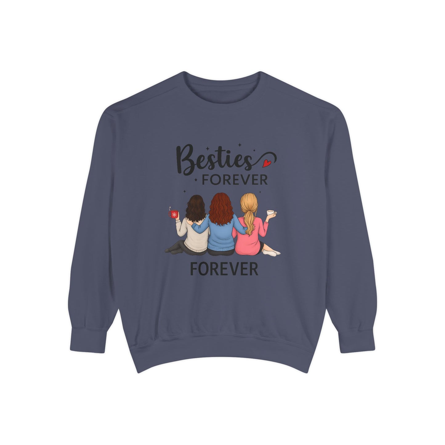 Besties Forever Sweatshirt, Cozy Friendship Gift, Ideal for Birthdays, Casual Outings, Best Friend Apparel, Comfortable Fashion