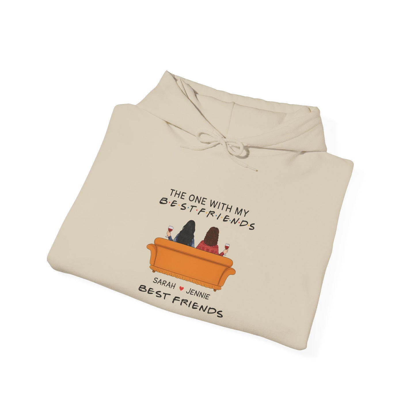 Best Friends Hooded Sweatshirt - Cozy Gift for Friends, Birthday Gift, Friendship Hoodie, Casual Wear, Relaxing Sweatshirt