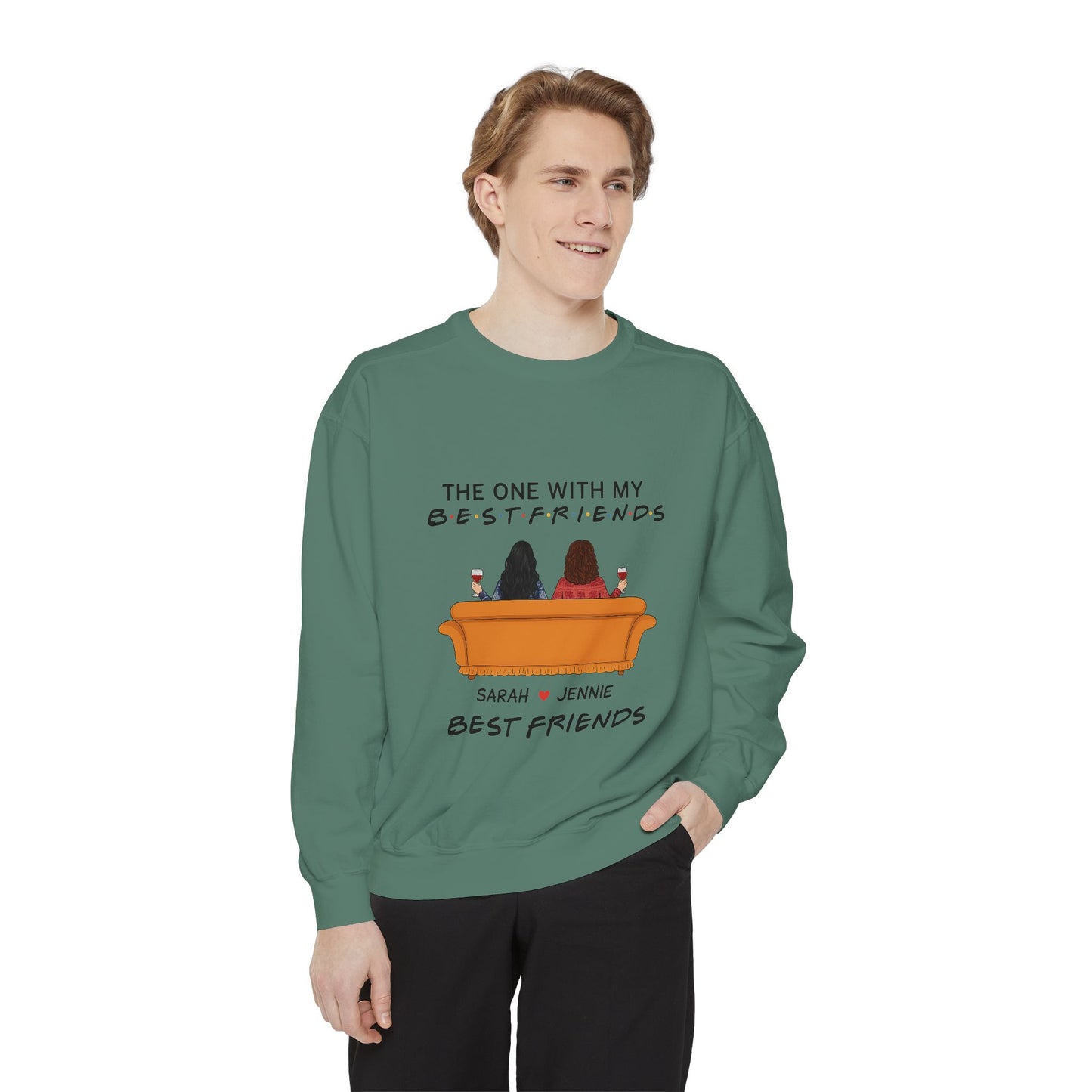 Best Friends Sweatshirt - Cozy Gift for BFFs, Friendship Day, Casual Wear, Personalized Apparel