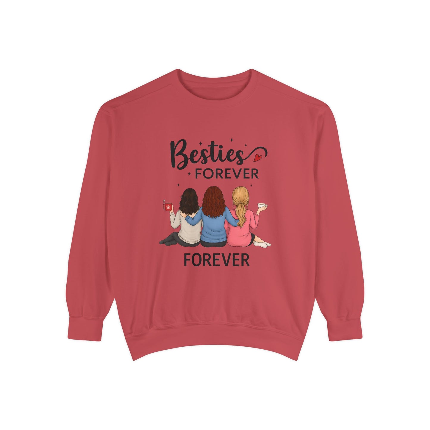 Besties Forever Sweatshirt, Cozy Friendship Gift, Ideal for Birthdays, Casual Outings, Best Friend Apparel, Comfortable Fashion