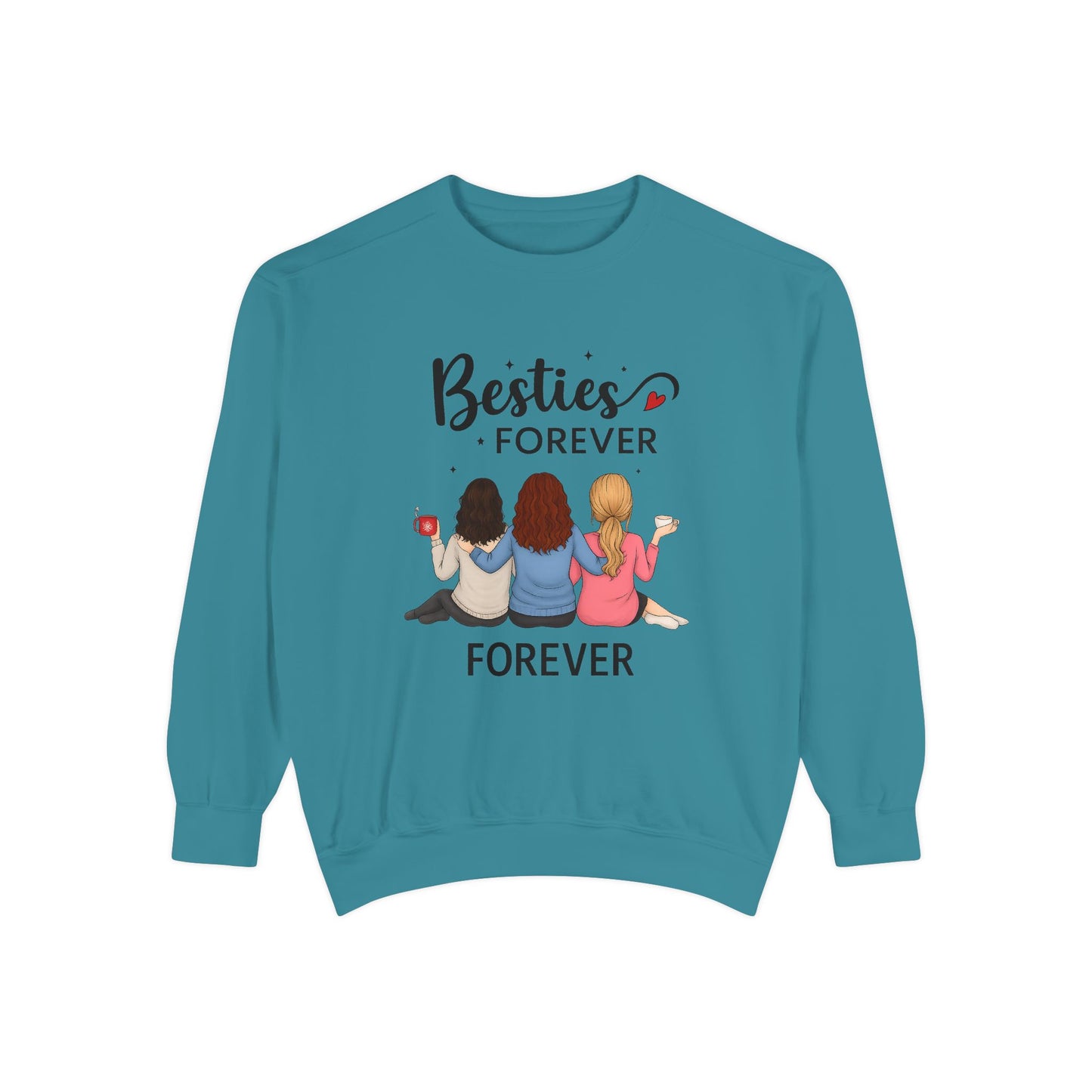 Besties Forever Sweatshirt, Cozy Friendship Gift, Ideal for Birthdays, Casual Outings, Best Friend Apparel, Comfortable Fashion