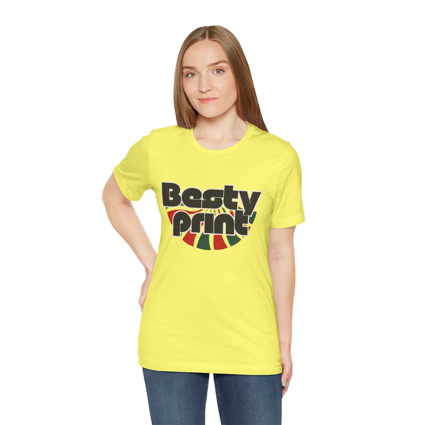 Besty Print Unisex Jersey Tee - Fun and Trendy T-Shirt for Friends, Casual Wear, Gifts, Parties, Holidays