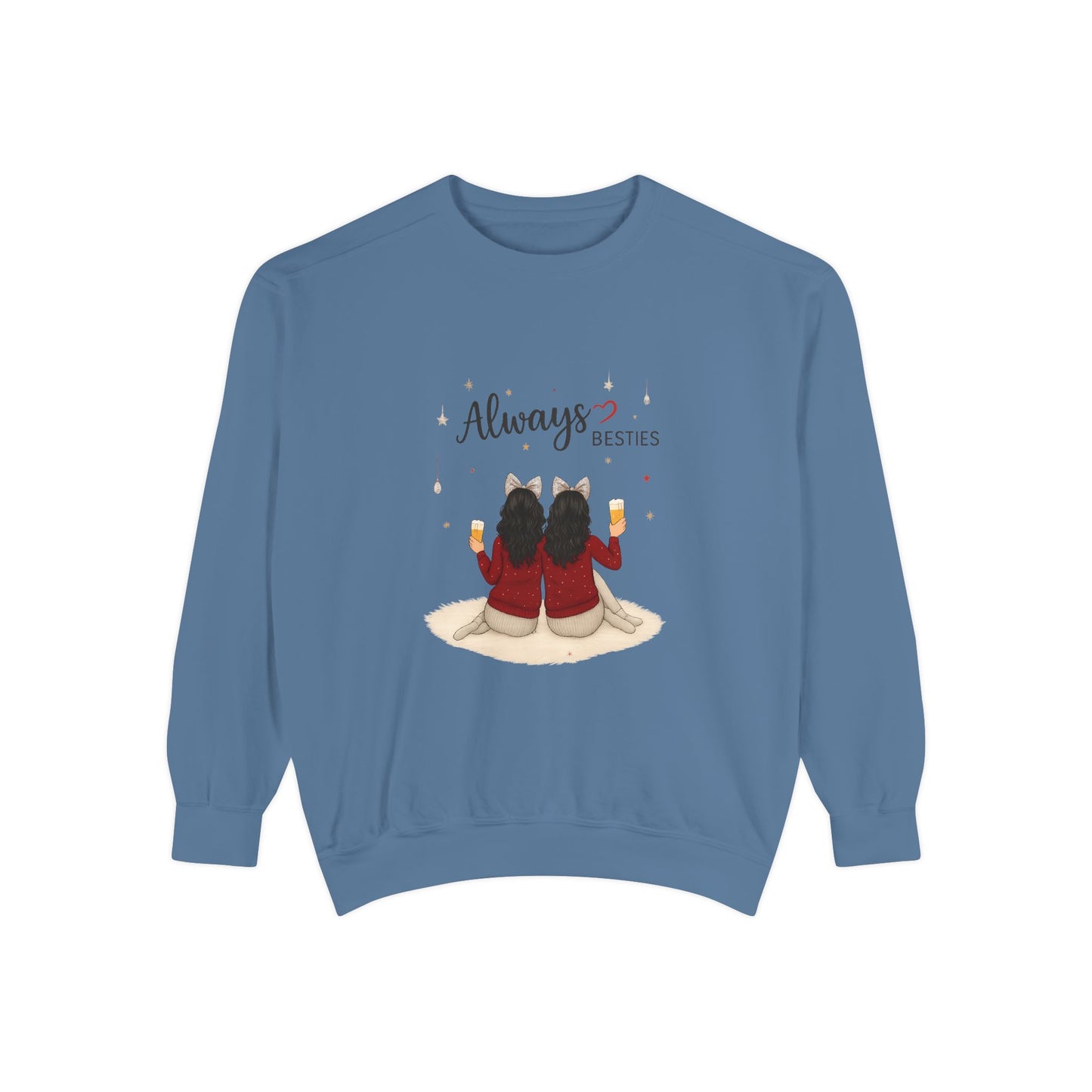 Bestie Sweatshirt with 'Always Besties' Design, Cozy Gift for Friends, Casual Wear, Friendship Celebration, Unisex Apparel