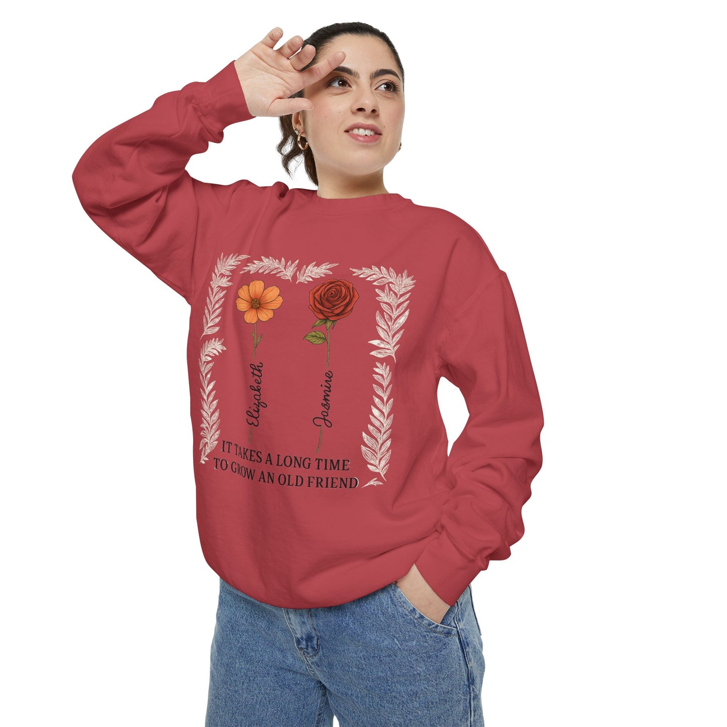 Friendship Sweatshirt - Cozy Gift, Unisex Apparel, Vintage Style, Floral Design, Perfect for Birthdays, Friendship Day