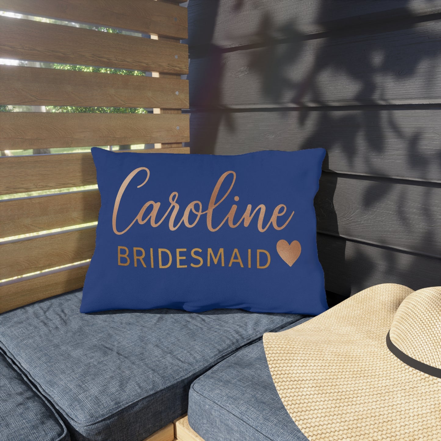Bridesmaid Outdoor Pillows | Personalized Patio Decor, Wedding Gift, Custom Throw Cushion, Outdoor Wedding, Garden Pillows