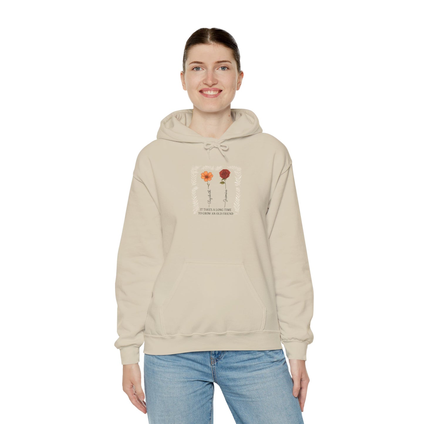 Floral Quote Hoodie - Cozy Sweatshirt, Inspirational Gift, Warm Layer, Perfect for Autumn, Fall Fashion, Casual Wear