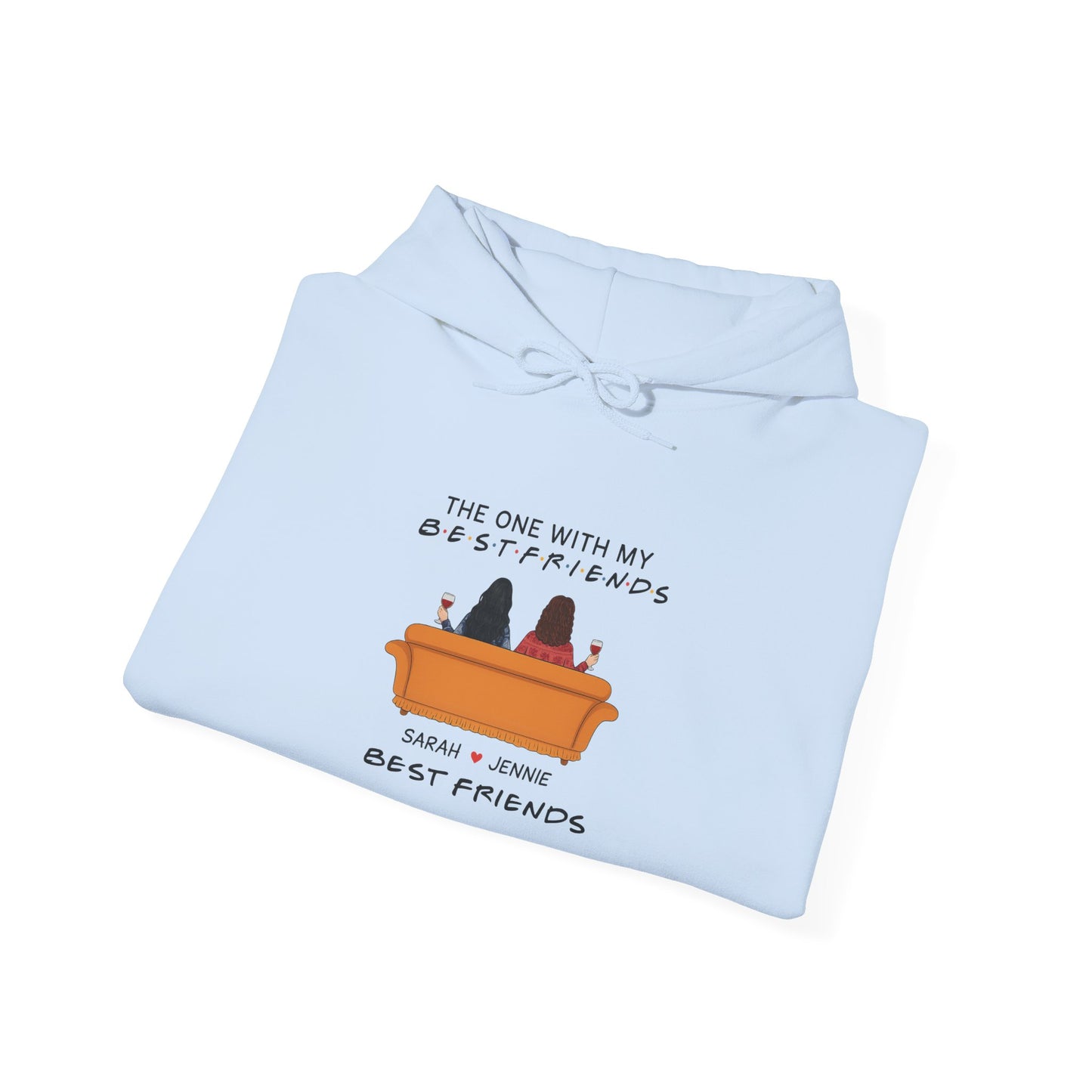 Best Friends Hooded Sweatshirt - Cozy Gift for Friends, Birthday Gift, Friendship Hoodie, Casual Wear, Relaxing Sweatshirt