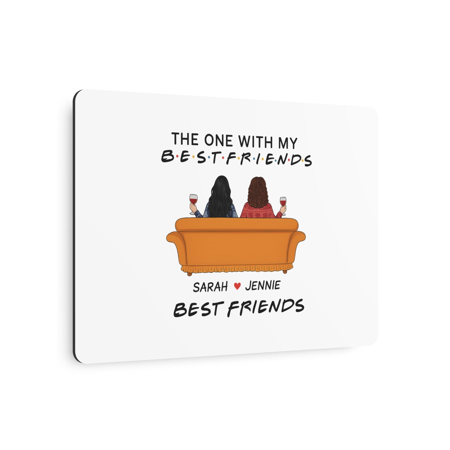 Best Friends Metal Art Sign, Friendship Decor, Best Friends Gift, Unique Wall Art, Home Decoration, Gift for Besties