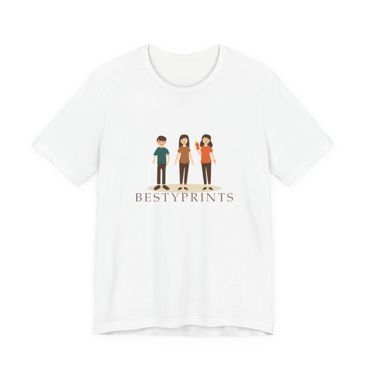Family Cartoon Graphic Tee, Cute Gift for Friends, Casual Summer Wear, Kids and Adults, Unique Family Gathering Shirt, Birthday Gift
