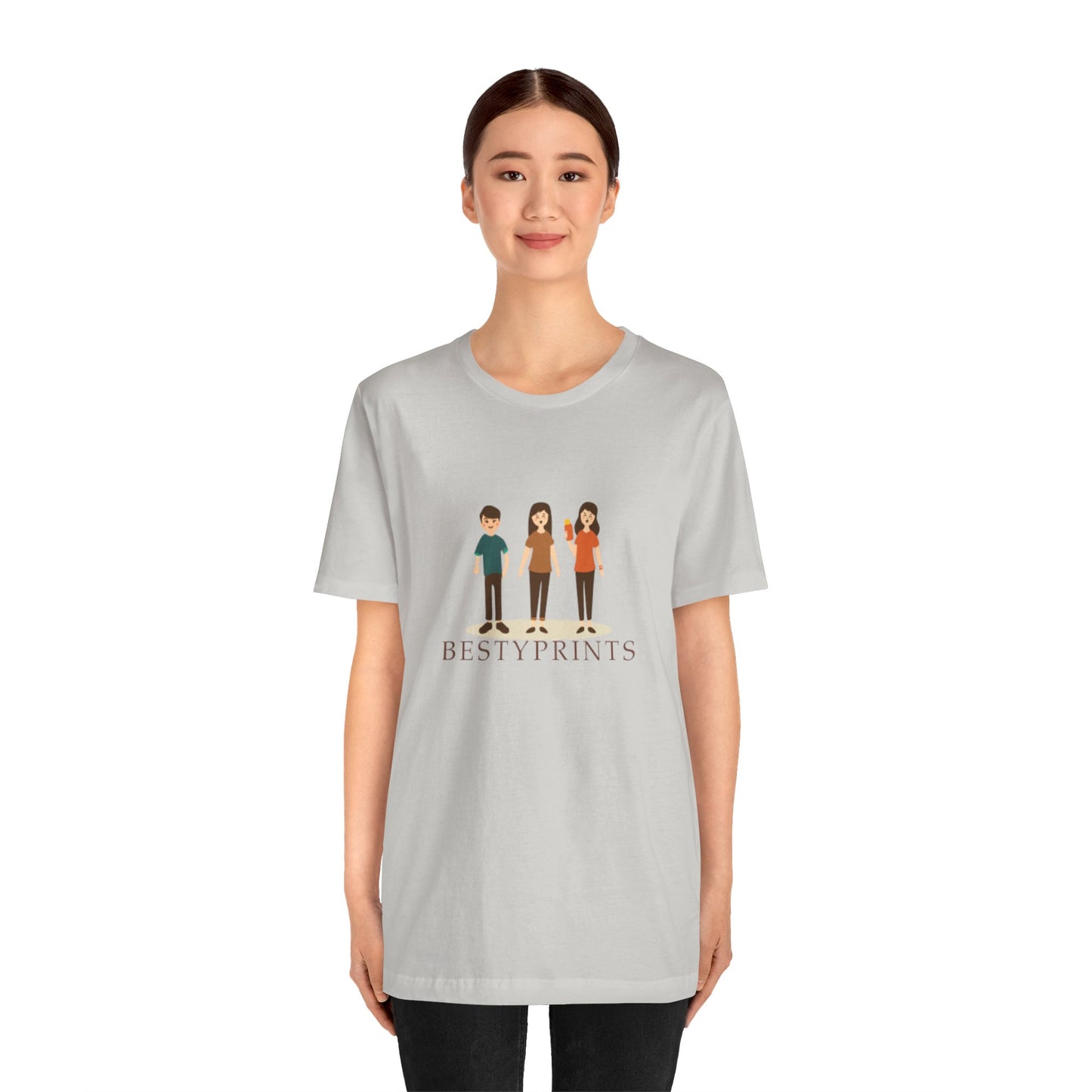 Family Cartoon Graphic Tee, Cute Gift for Friends, Casual Summer Wear, Kids and Adults, Unique Family Gathering Shirt, Birthday Gift