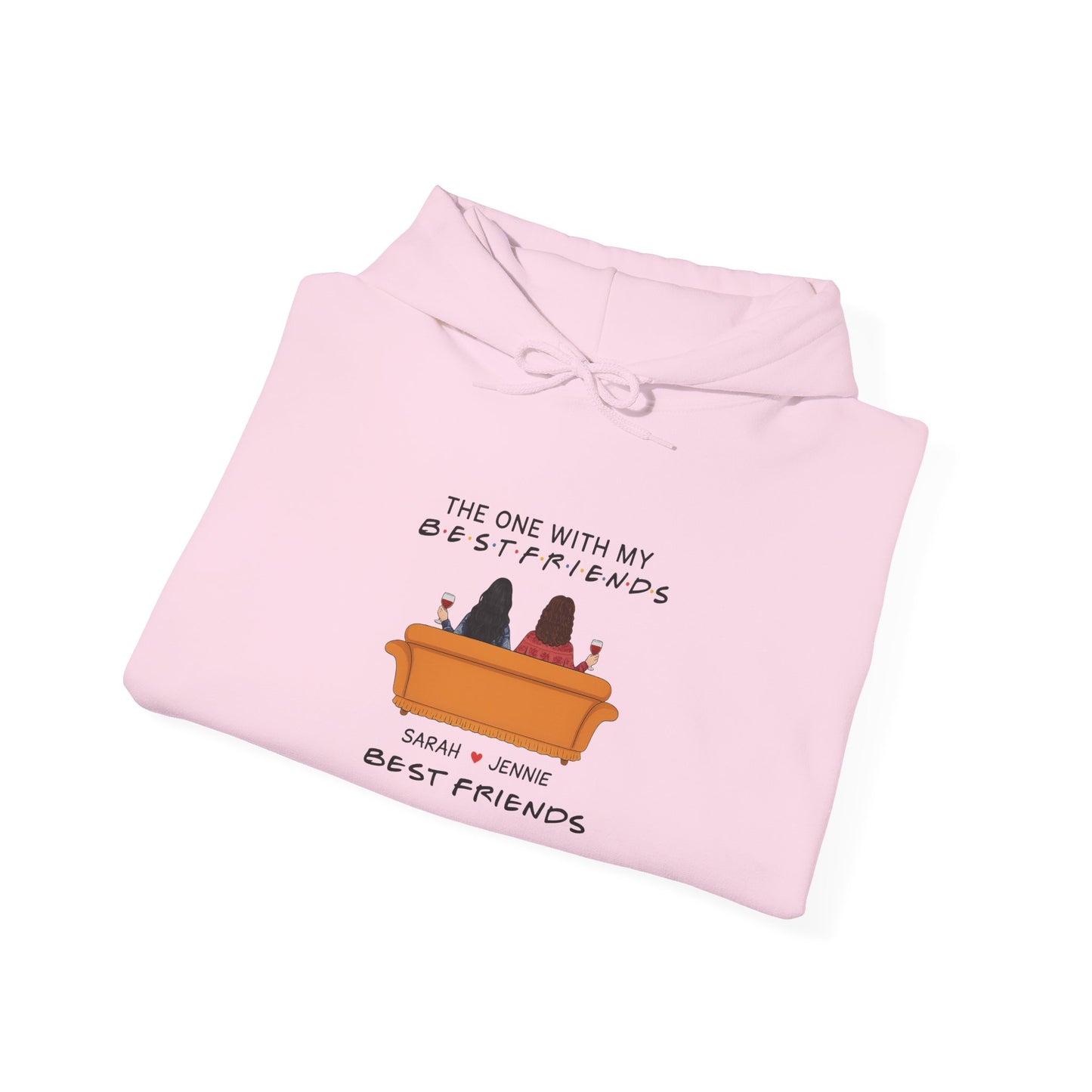 Best Friends Hooded Sweatshirt - Cozy Gift for Friends, Birthday Gift, Friendship Hoodie, Casual Wear, Relaxing Sweatshirt