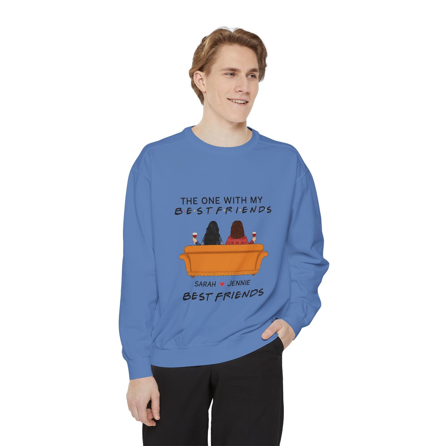 Best Friends Sweatshirt - Cozy Gift for BFFs, Friendship Day, Casual Wear, Personalized Apparel