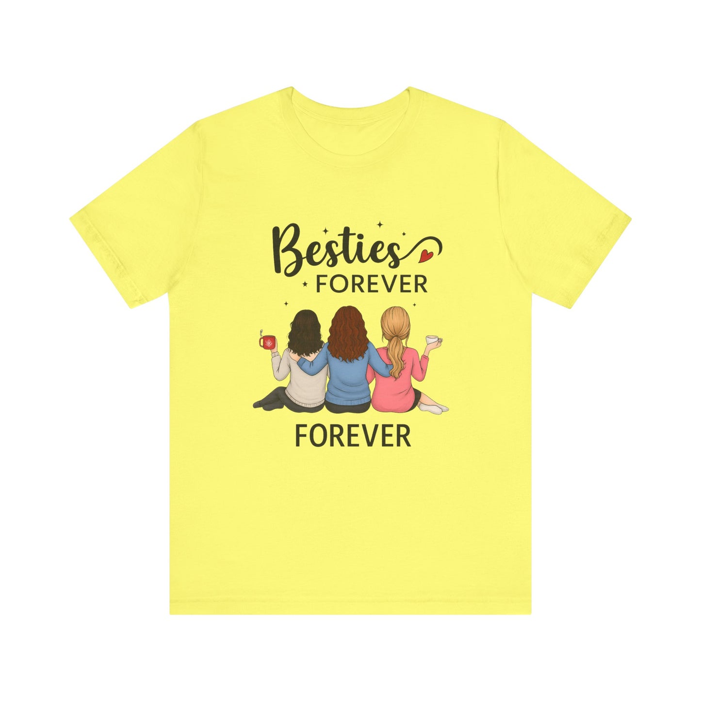 Besties Forever Tee, Friendship Gift Shirt, Unisex Short Sleeve Top, Best Friend Birthday Tee, Casual Friendship Apparel