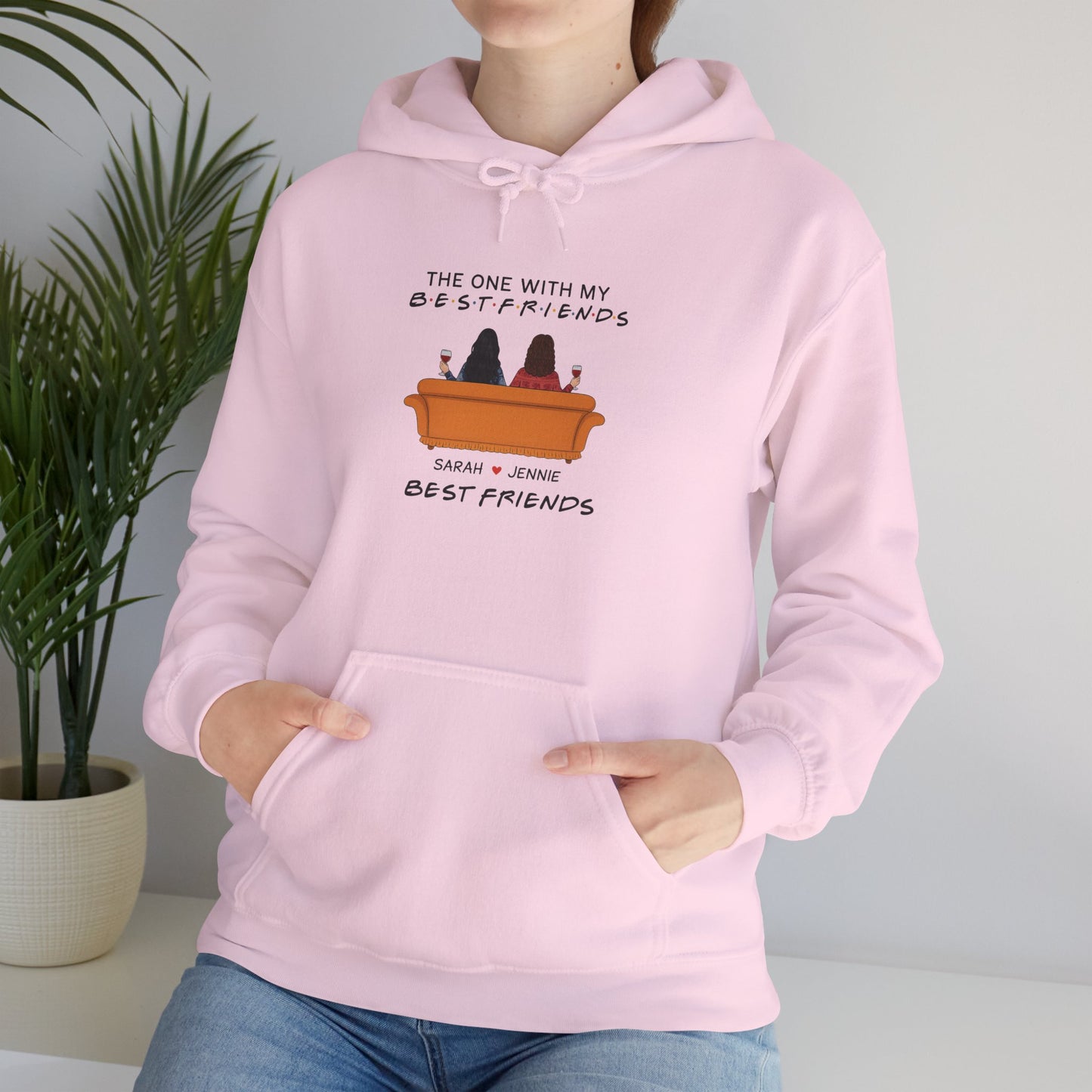 Best Friends Hooded Sweatshirt - Cozy Gift for Friends, Birthday Gift, Friendship Hoodie, Casual Wear, Relaxing Sweatshirt