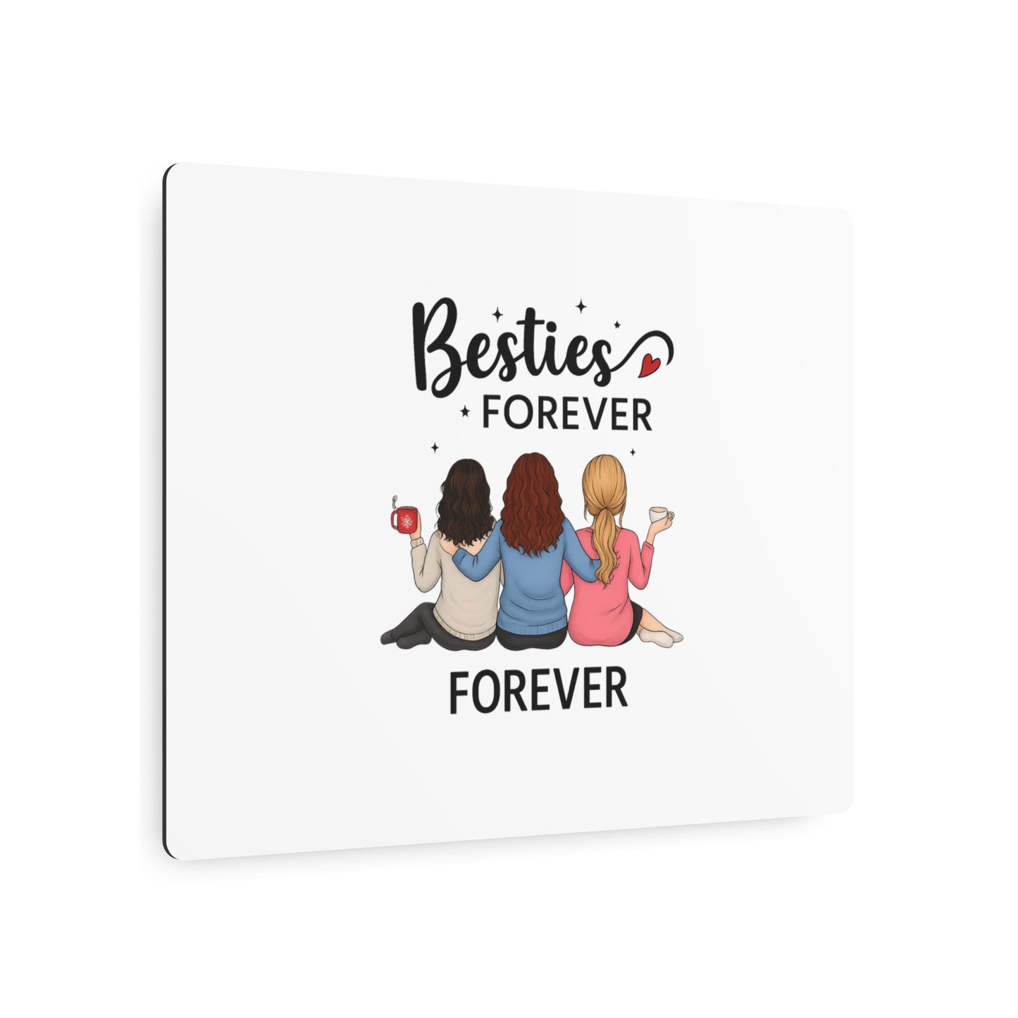 Metal Art Sign for Best Friends, Home Decor, Gift for Friends, Wall Art, Friendship Decor, Besties Forever Design