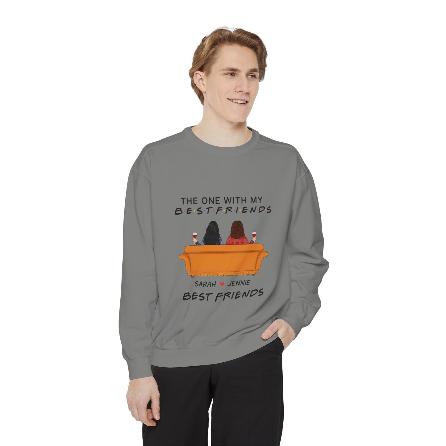 Best Friends Sweatshirt - Cozy Gift for BFFs, Friendship Day, Casual Wear, Personalized Apparel