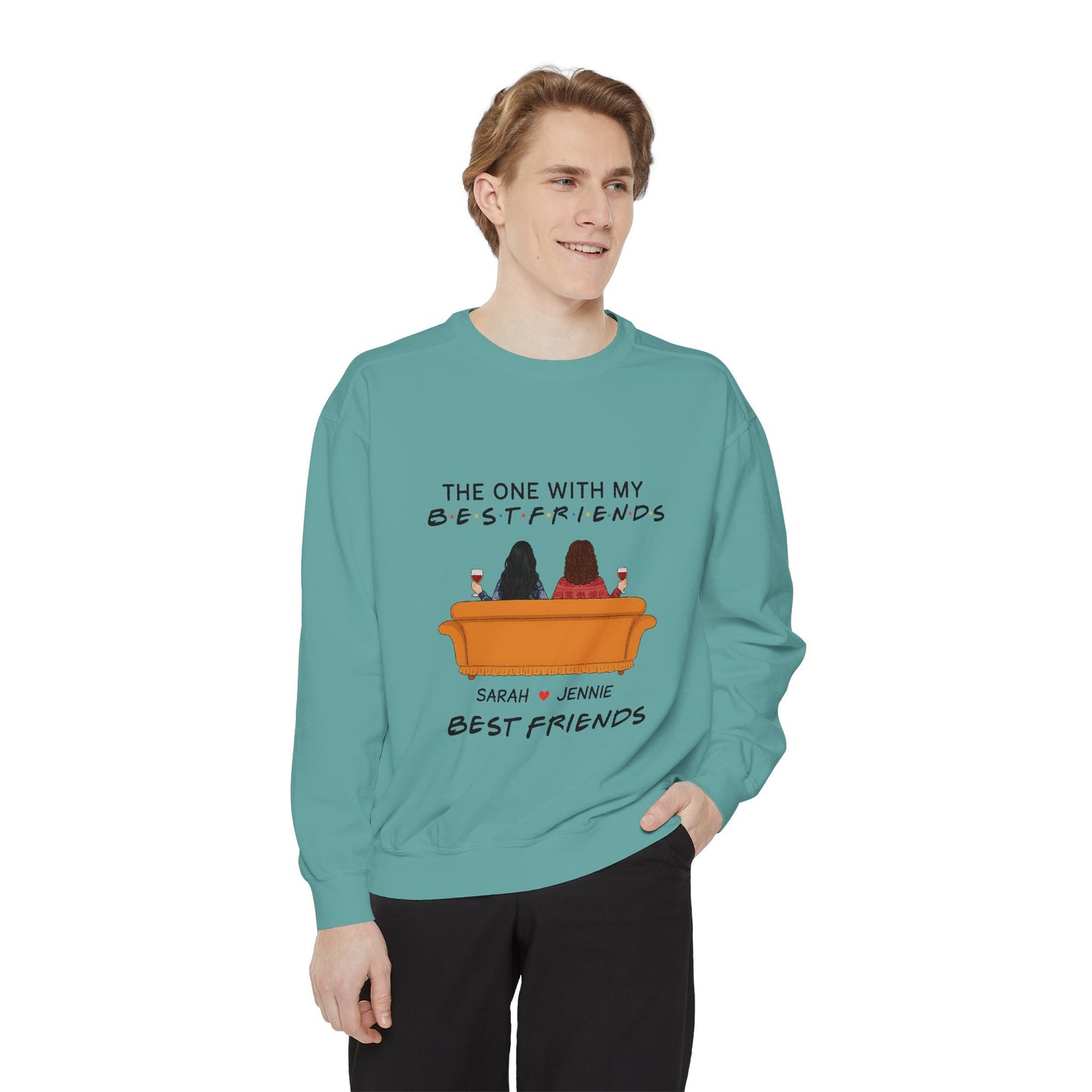 Best Friends Sweatshirt - Cozy Gift for BFFs, Friendship Day, Casual Wear, Personalized Apparel