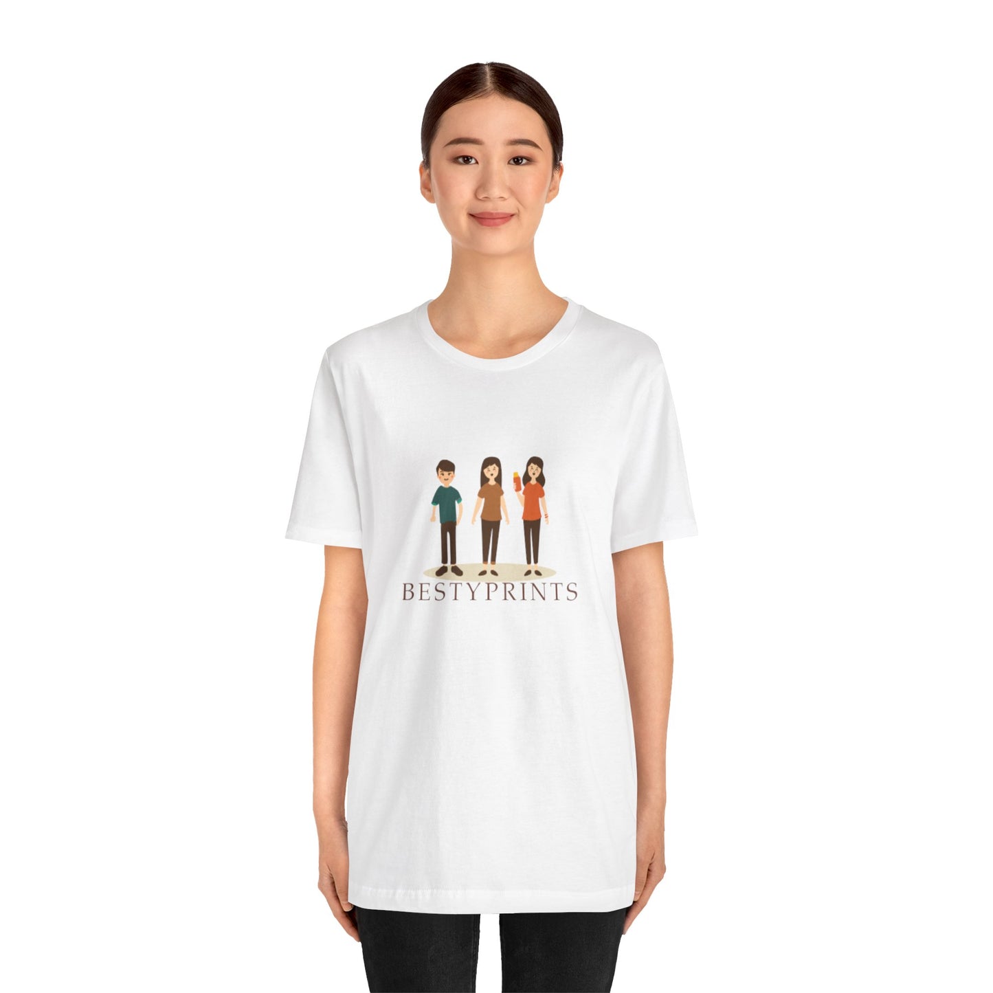 Family Cartoon Graphic Tee, Cute Gift for Friends, Casual Summer Wear, Kids and Adults, Unique Family Gathering Shirt, Birthday Gift