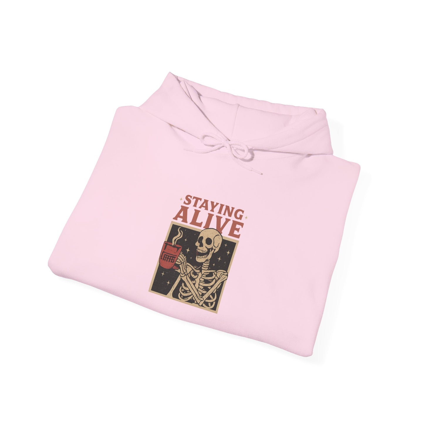 Staying Alive Unisex Hoodie - Fun Graphic Sweatshirt for Casual Wear, Perfect for Gift Giving, Halloween, or Everyday Comfort