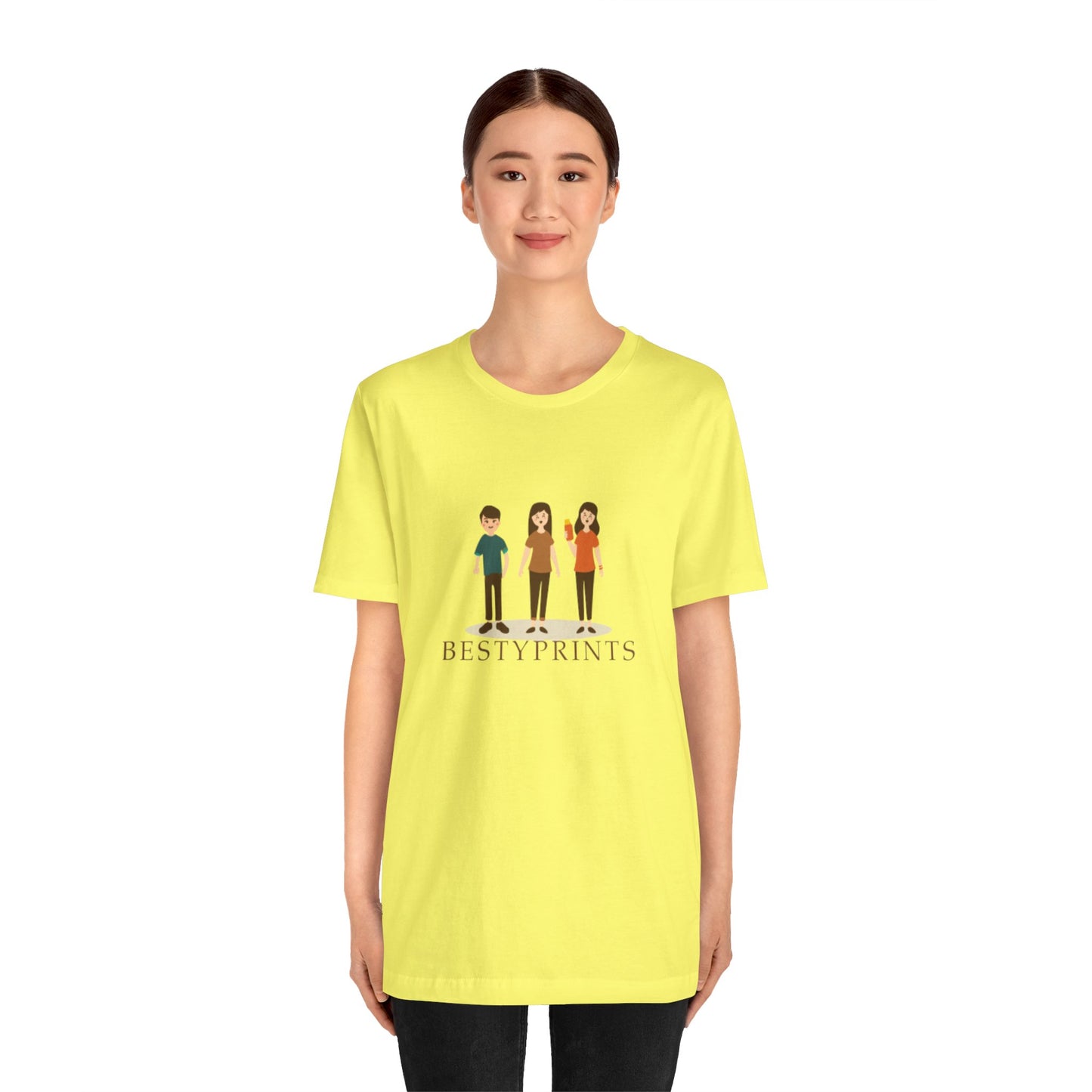 Family Cartoon Graphic Tee, Cute Gift for Friends, Casual Summer Wear, Kids and Adults, Unique Family Gathering Shirt, Birthday Gift