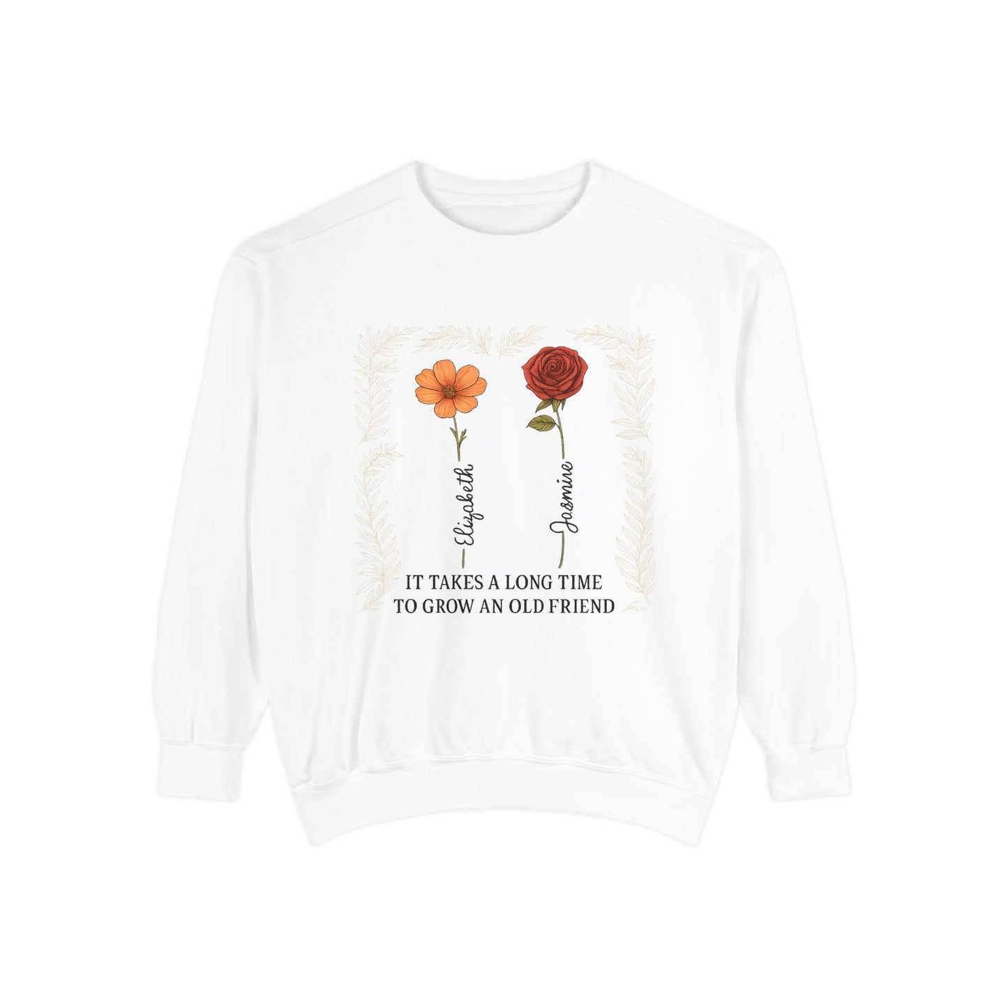 Friendship Sweatshirt - Cozy Gift, Unisex Apparel, Vintage Style, Floral Design, Perfect for Birthdays, Friendship Day