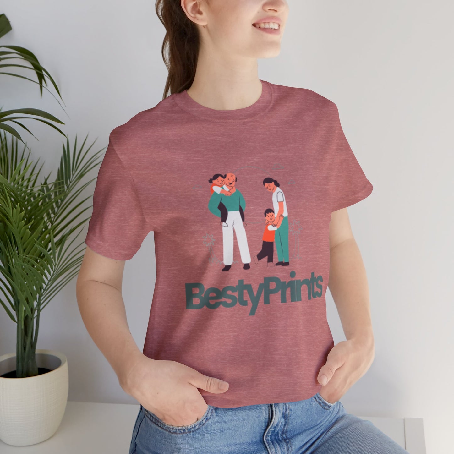 Family Bond Unisex Tee, Cute Family T-Shirt, BestyPrints Graphic Tee, Gift for Parents, Casual Family Wear