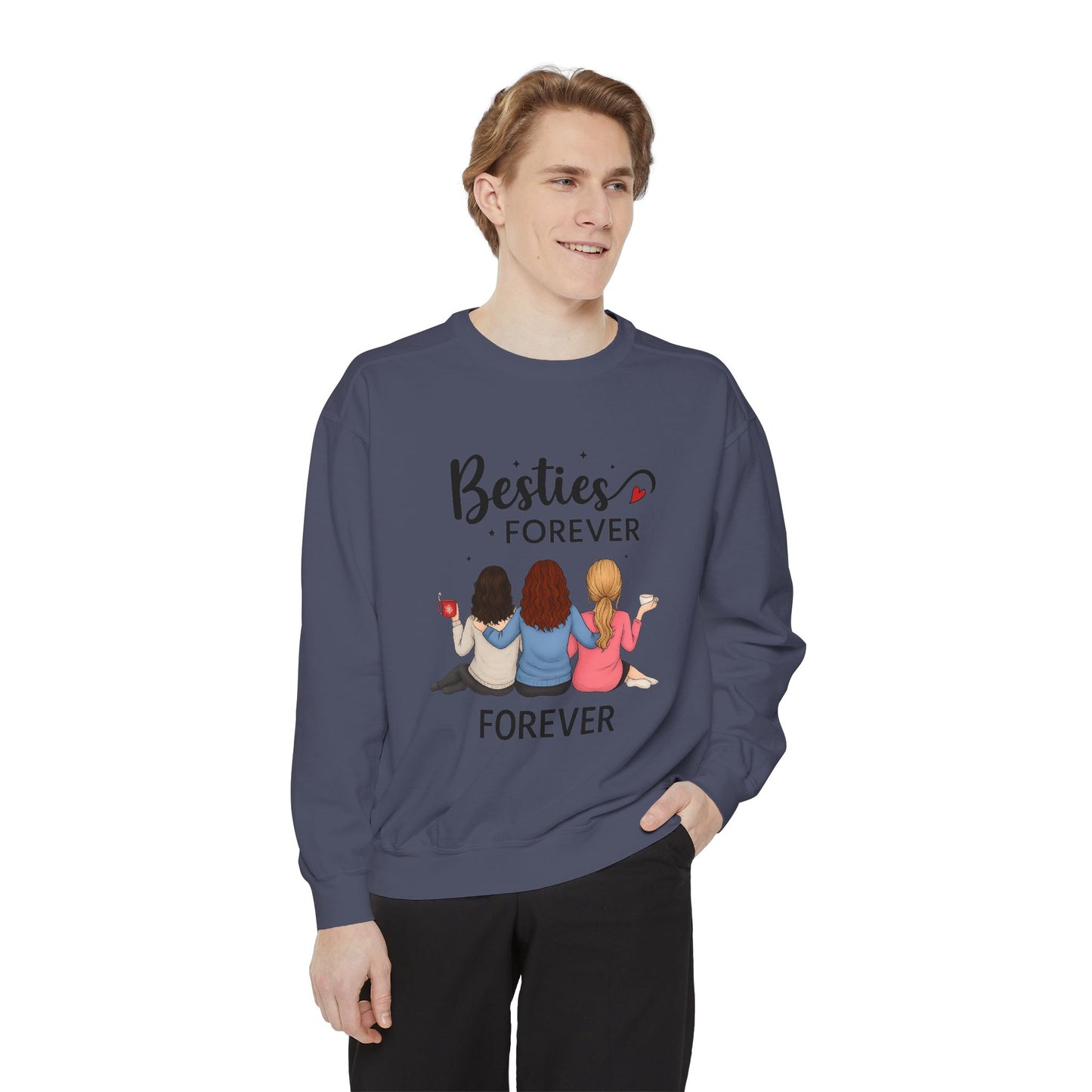 Besties Forever Sweatshirt, Cozy Friendship Gift, Ideal for Birthdays, Casual Outings, Best Friend Apparel, Comfortable Fashion