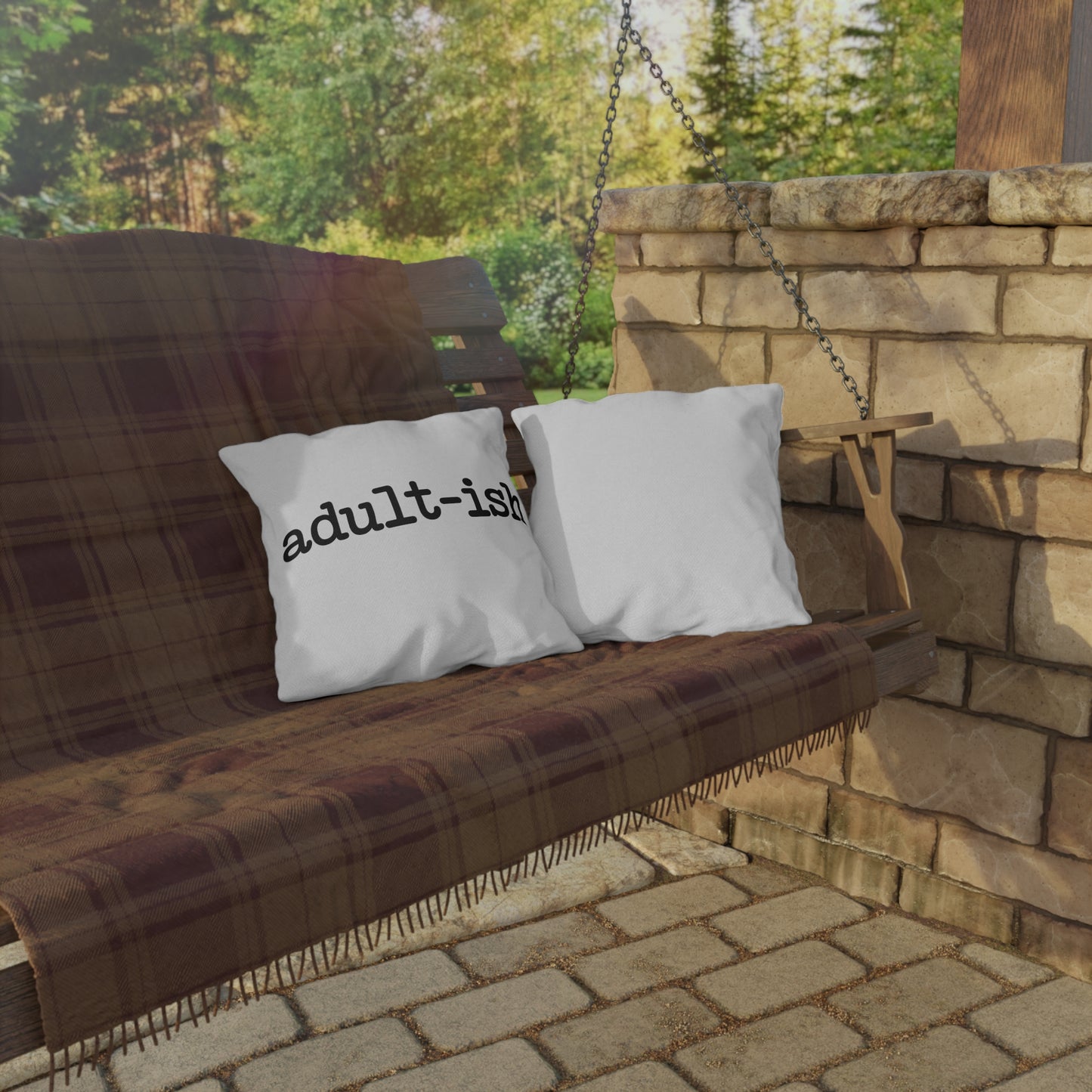 Outdoor Pillows: Adult-ish Throw Pillow, Patio Cushion, Fun Home Decor, Gift for Adults, Cozy Outdoor Living