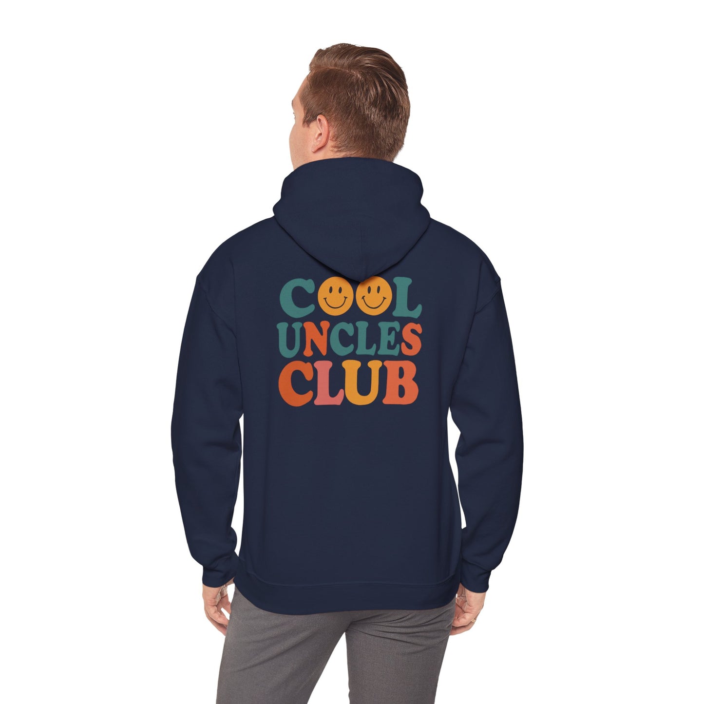 Cool Uncles Club Hooded Sweatshirt, Unisex Hoodie Gift, Cozy Sweatshirt for Uncles, Family Gathering Attire, Fun Graphic Hoodie